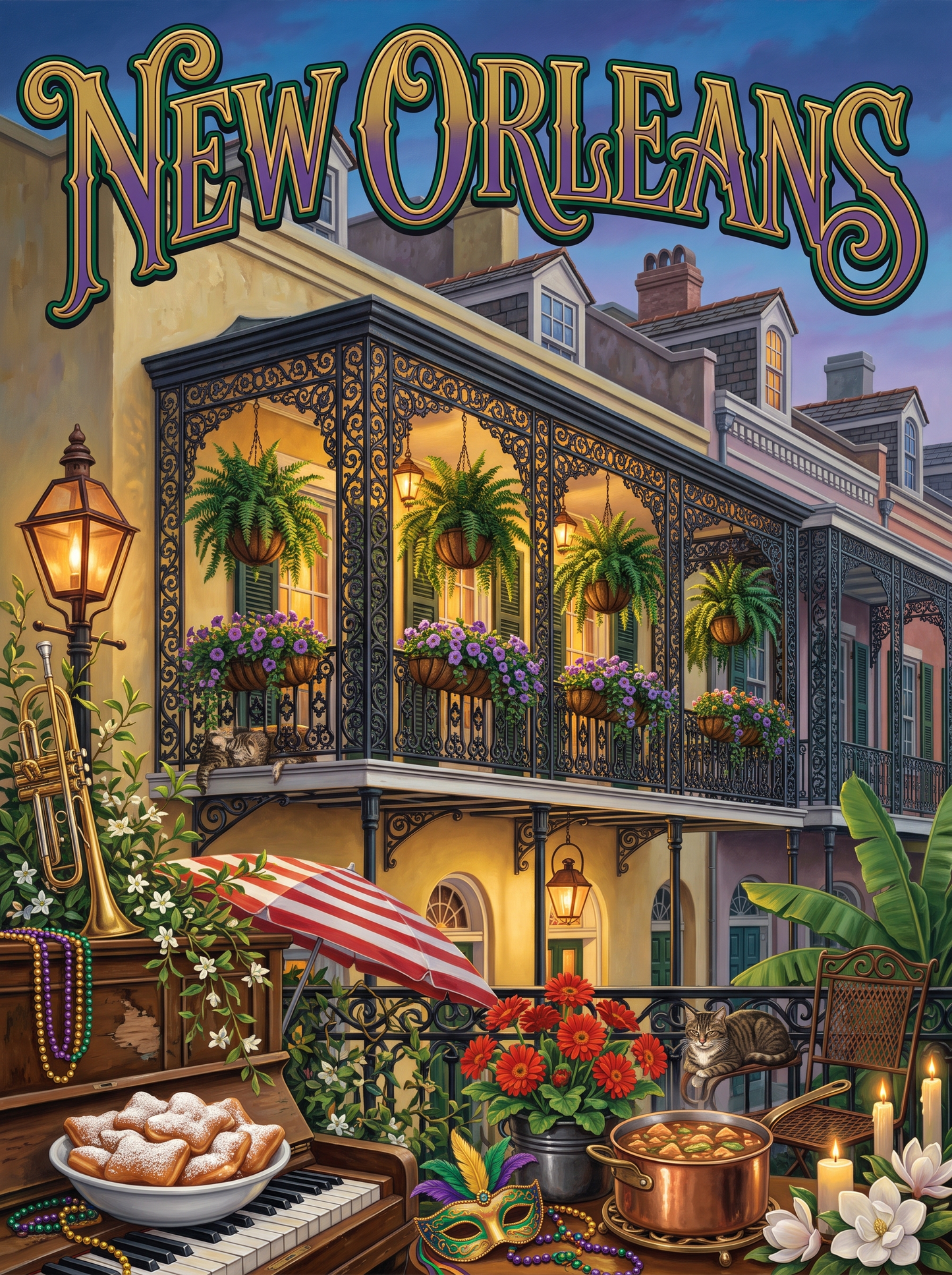 New Orleans Iron Balcony