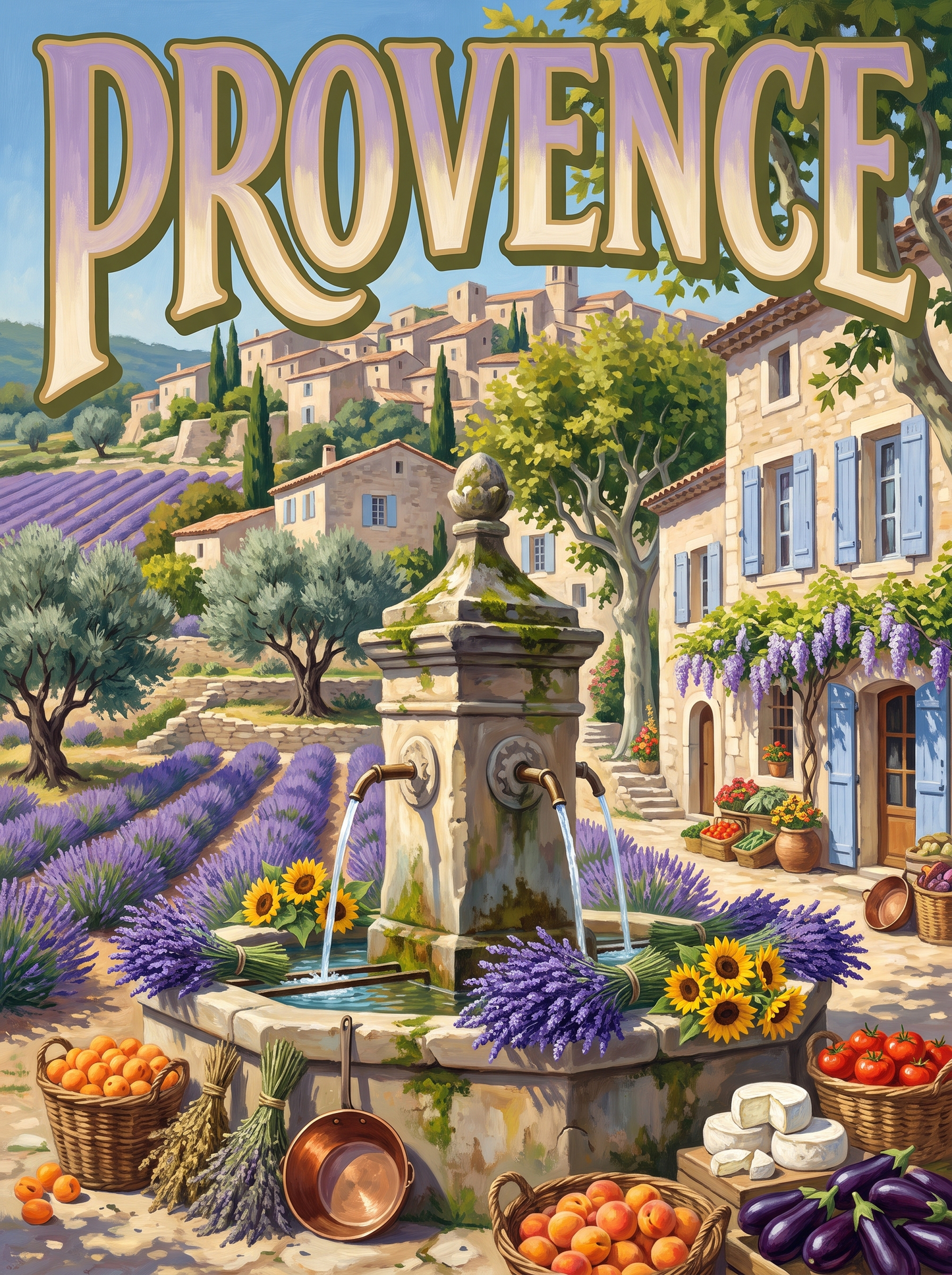 Provence Village Fountain