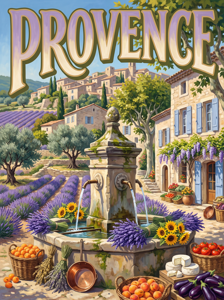 Provence Village Fountain
