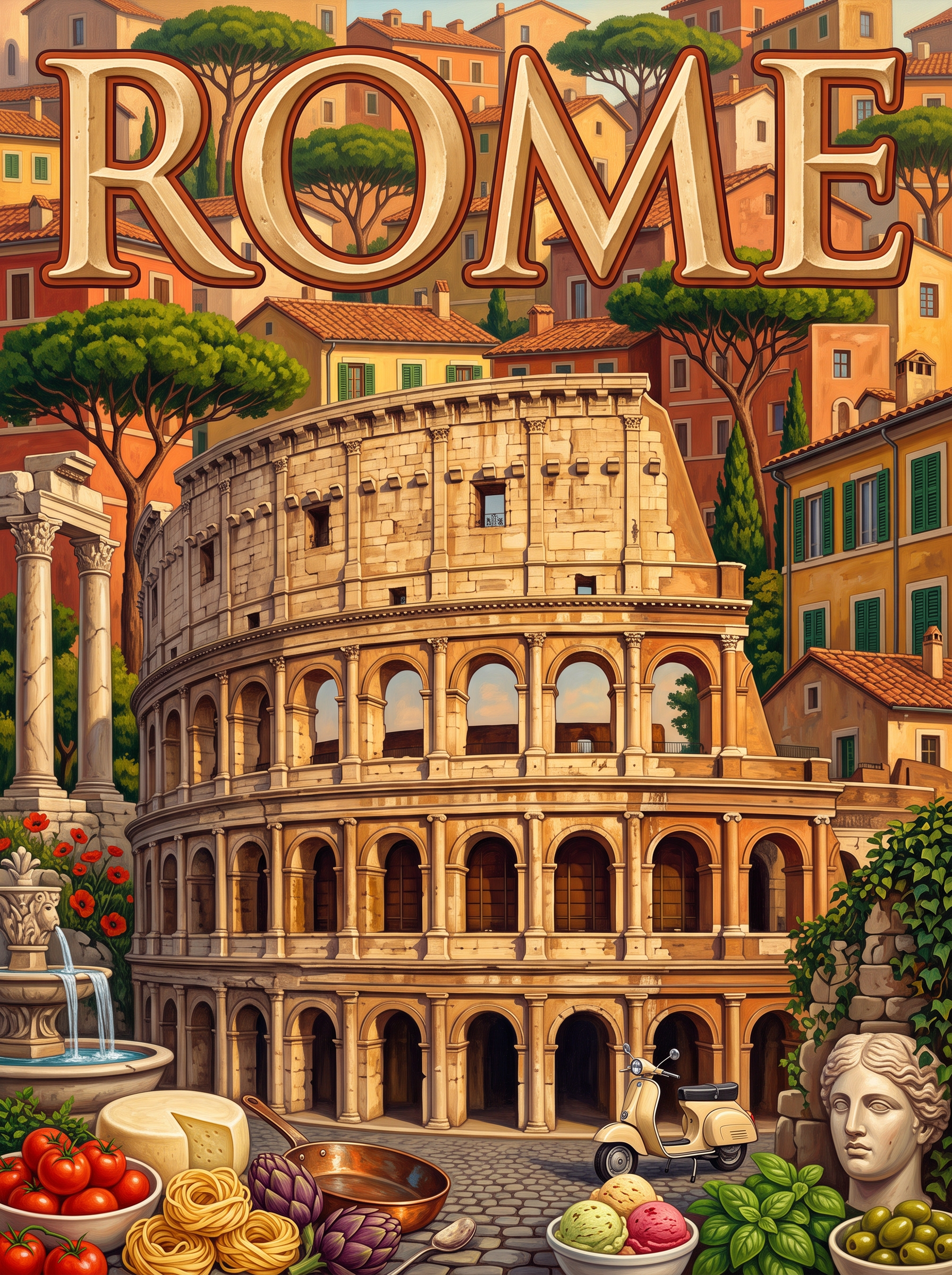 Rome Colosseum Arches