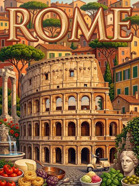 Rome Colosseum Arches