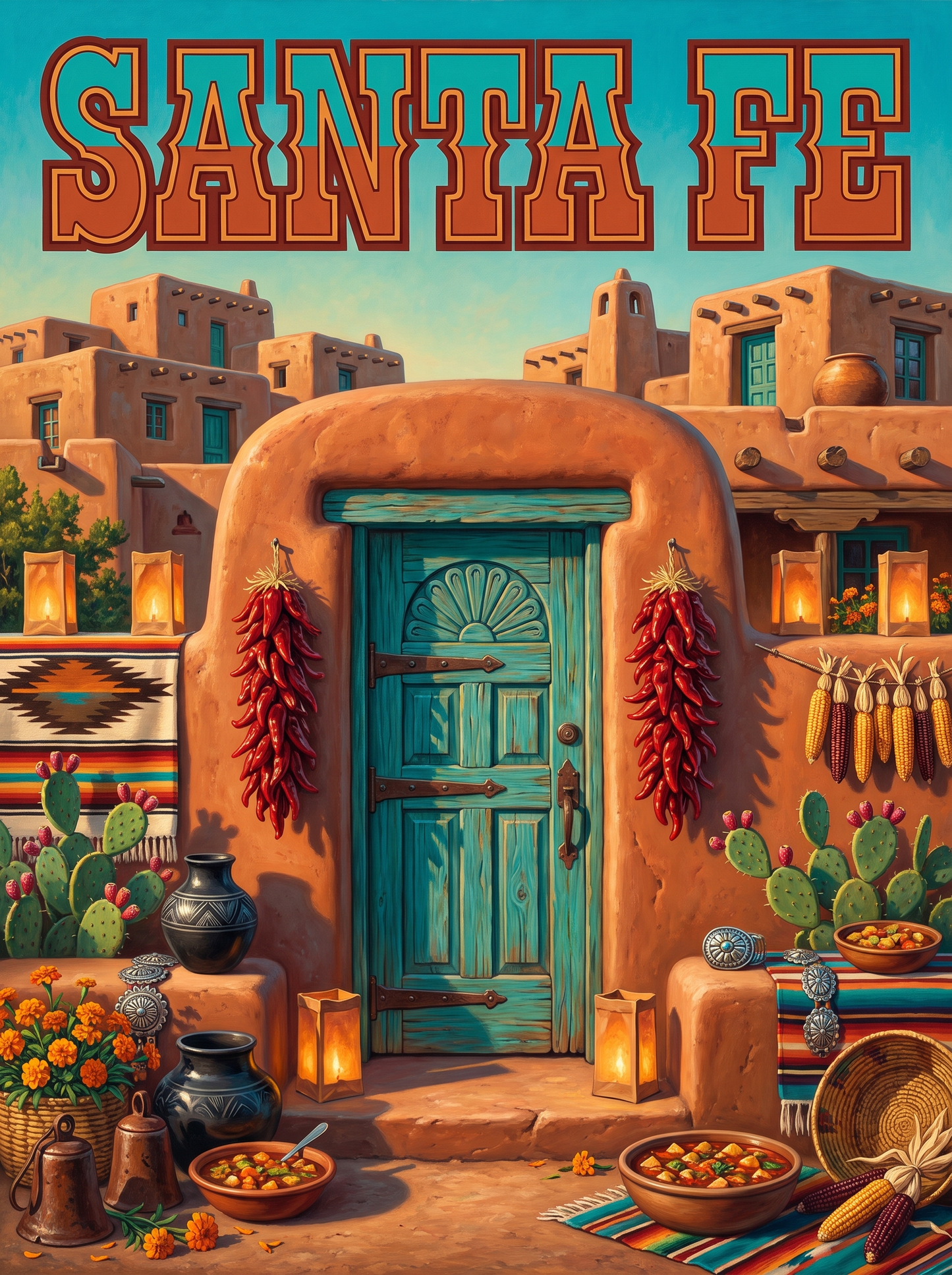 Santa Fe Adobe Doorway