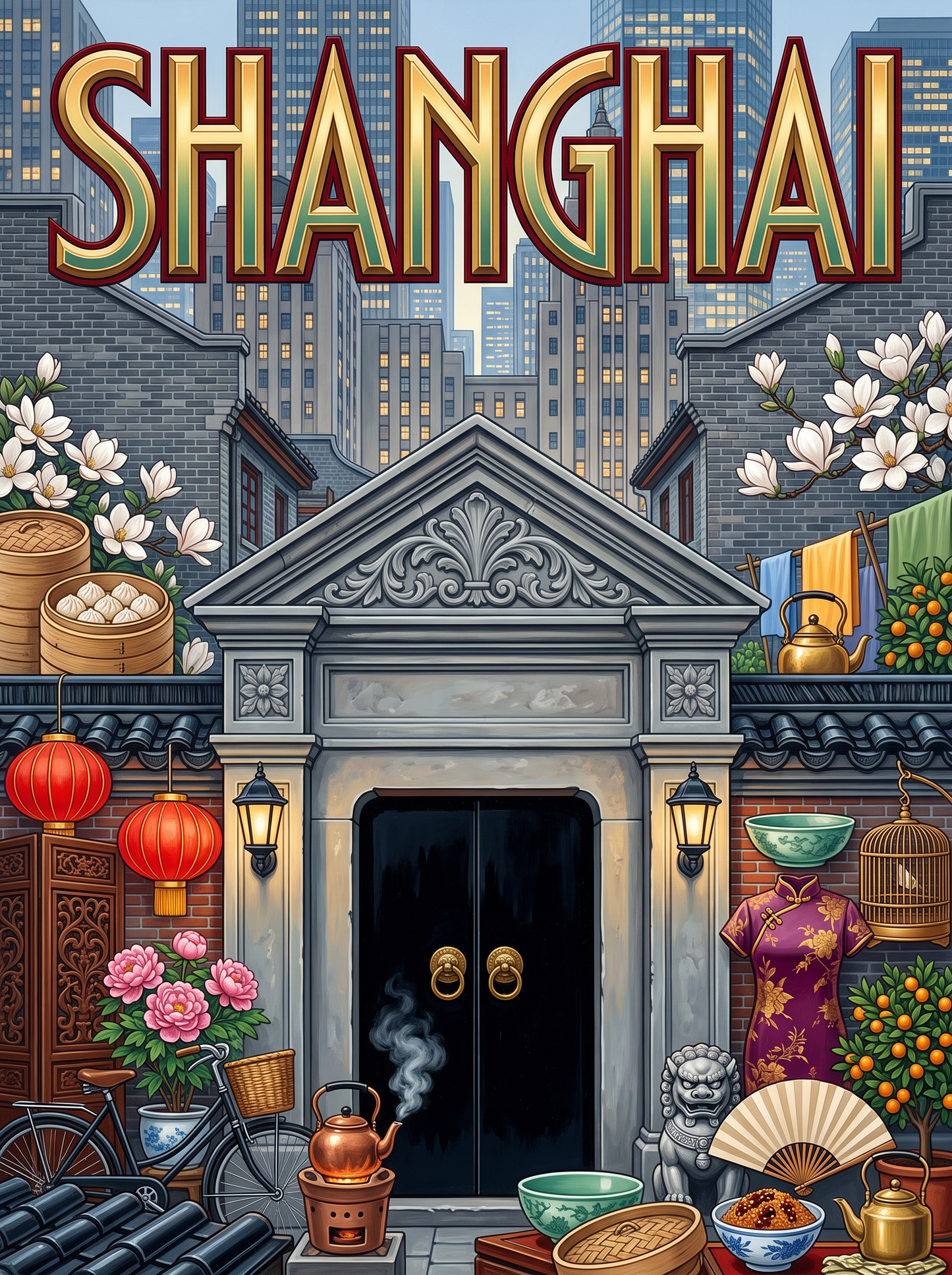 Shanghai Shikumen Doorway