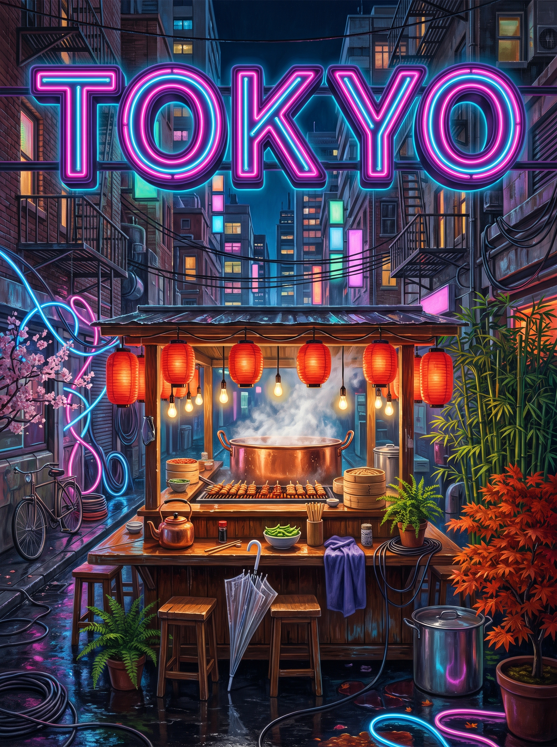 Tokyo Neon Ramen Alley