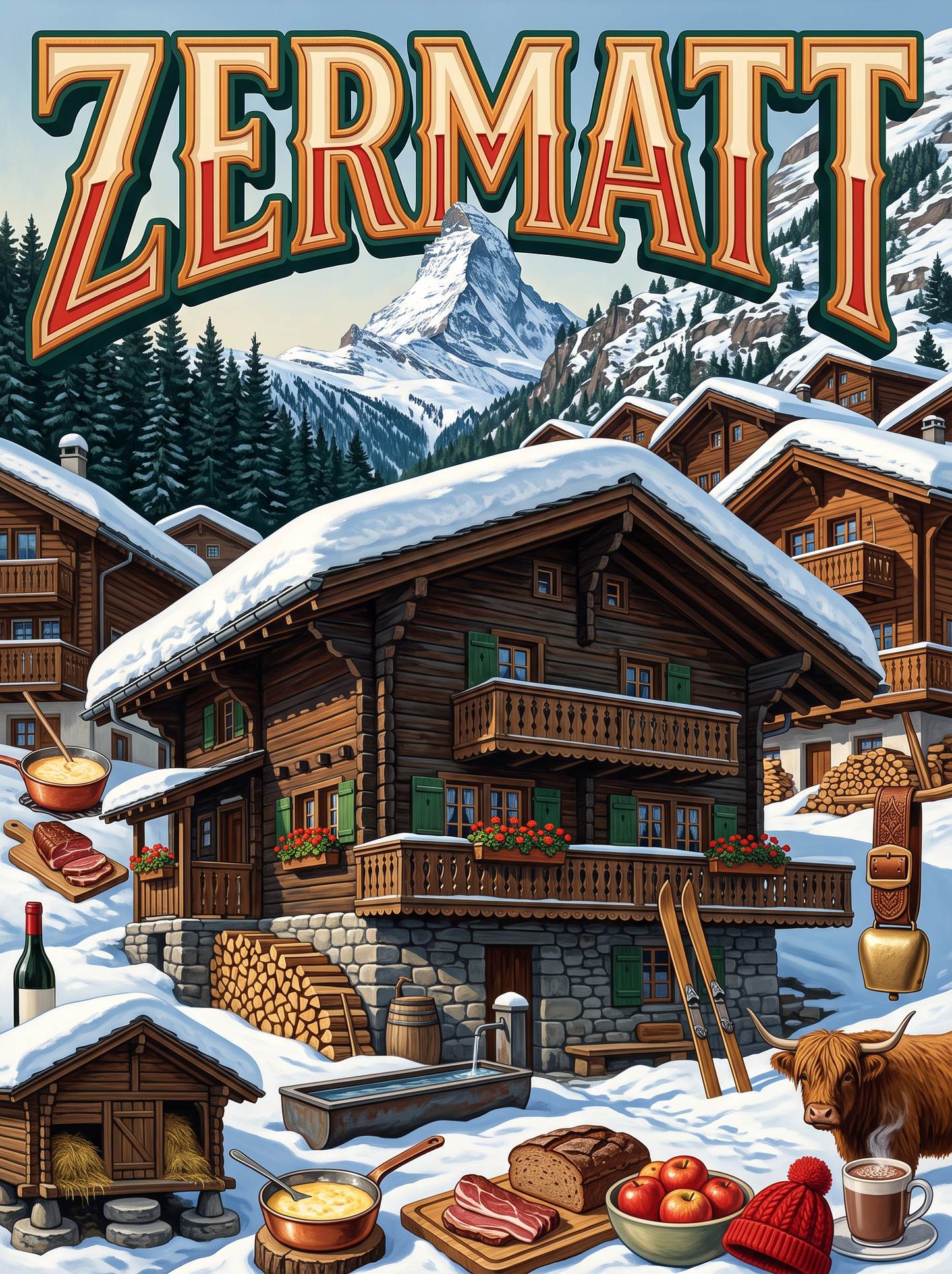 Zermatt Chalet Below the Matterhorn