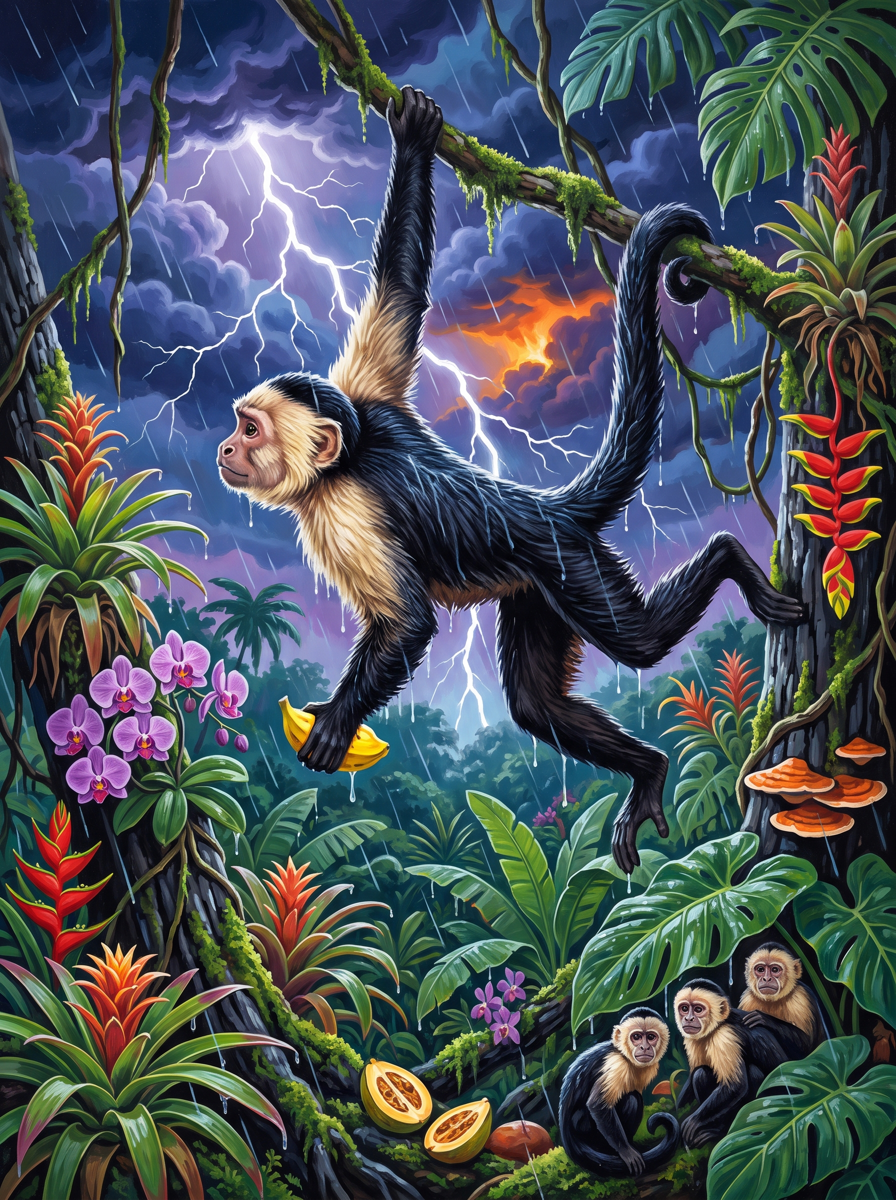 Capuchin Ahead of the Storm