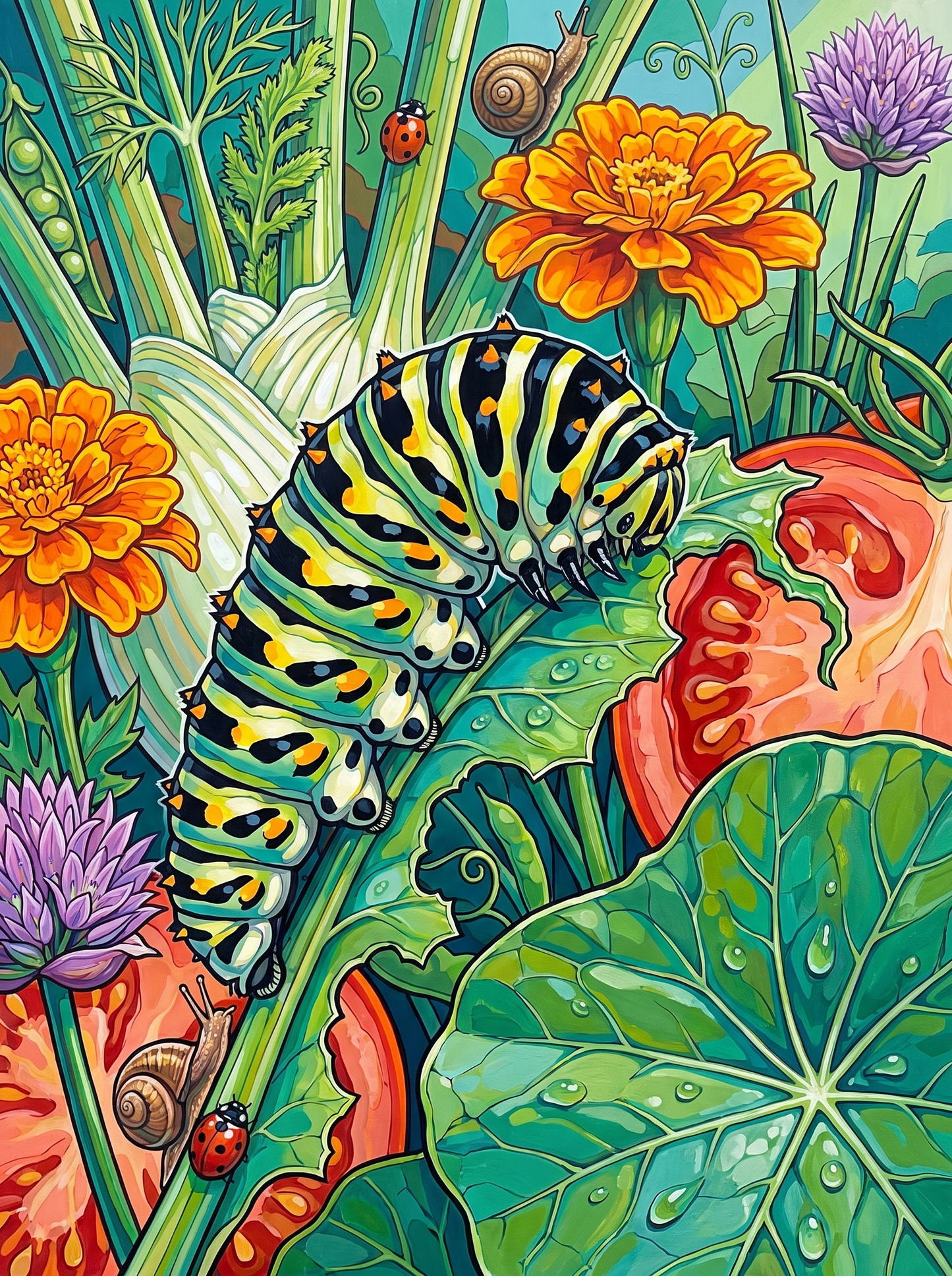 The Caterpillar's Slow Noon