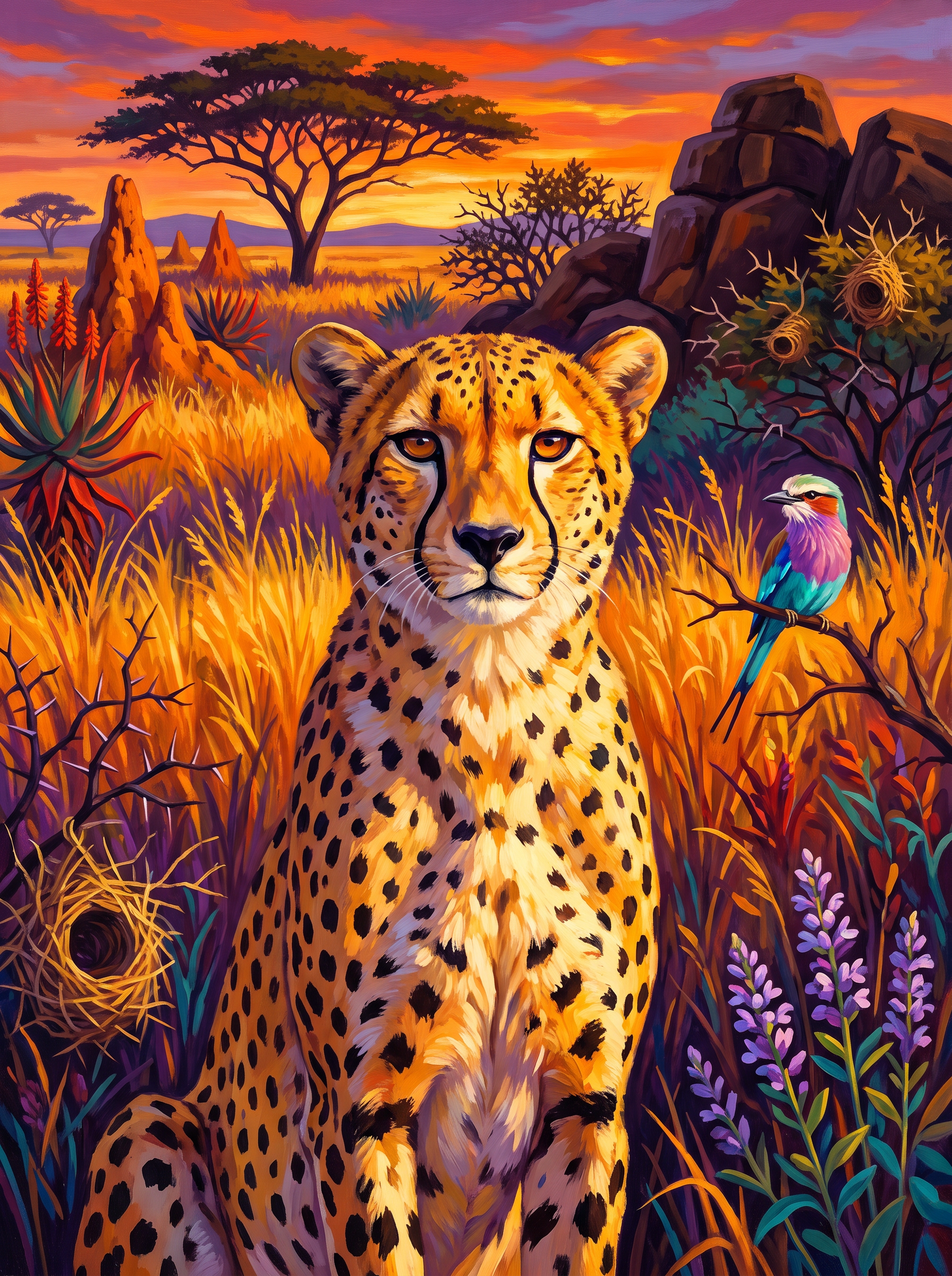 The Cheetah Sits Up