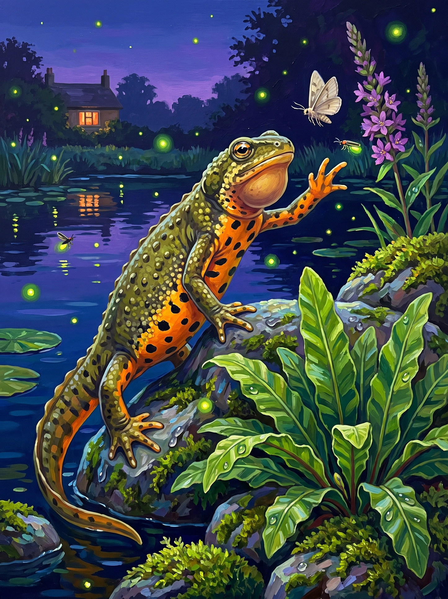 Newt Among the Fireflies