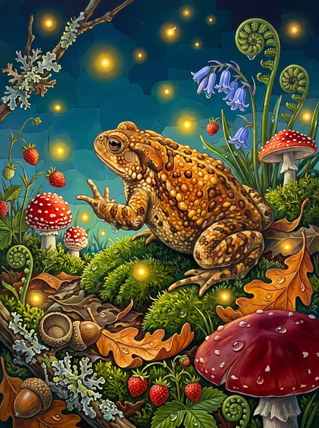 The Toad Counts Fireflies