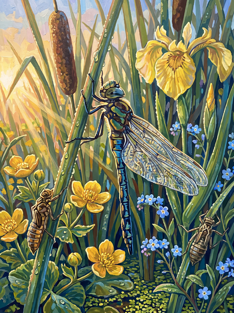 Emperor Dragonfly at First Light