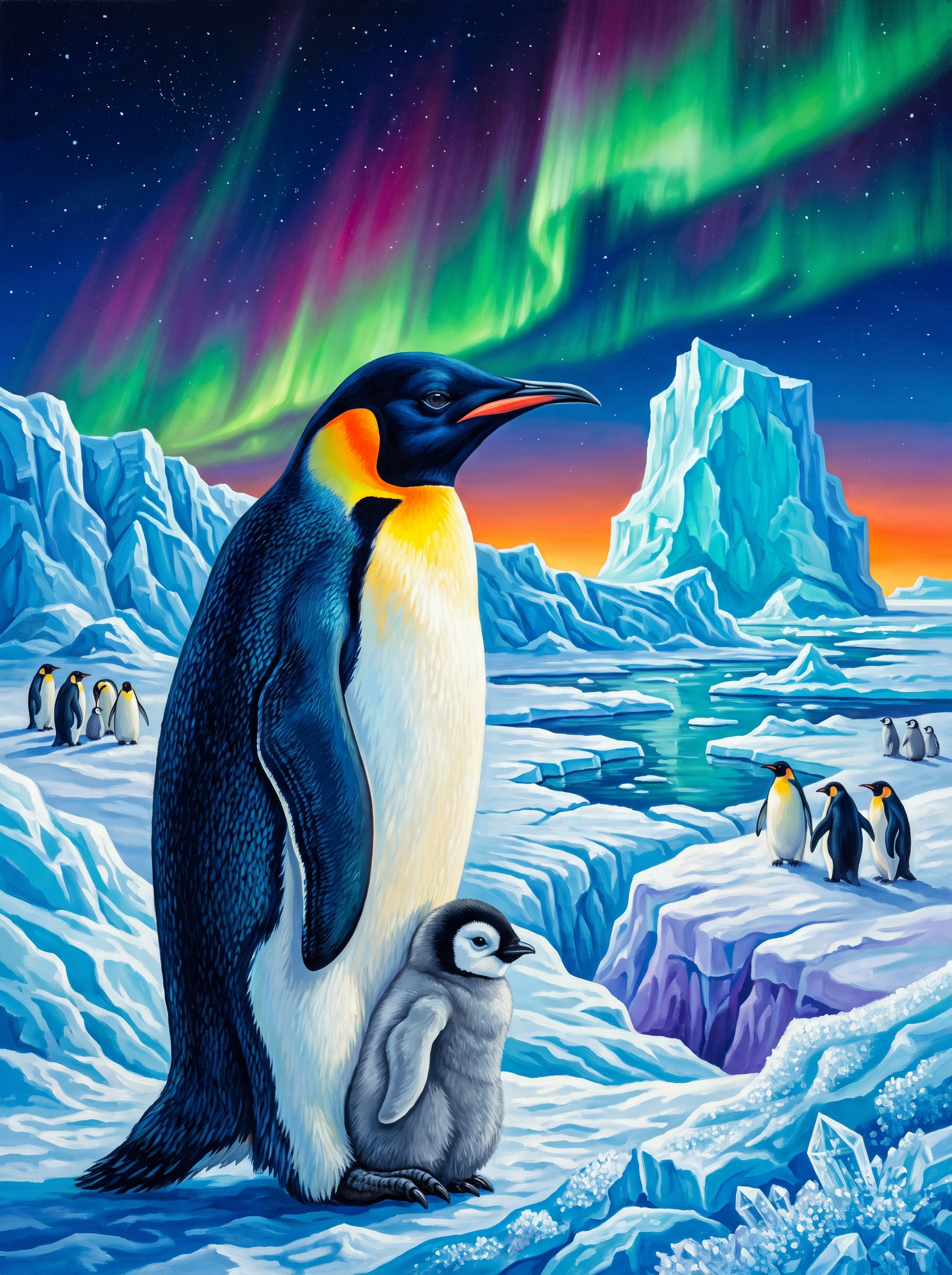 Penguin, Chick and Aurora