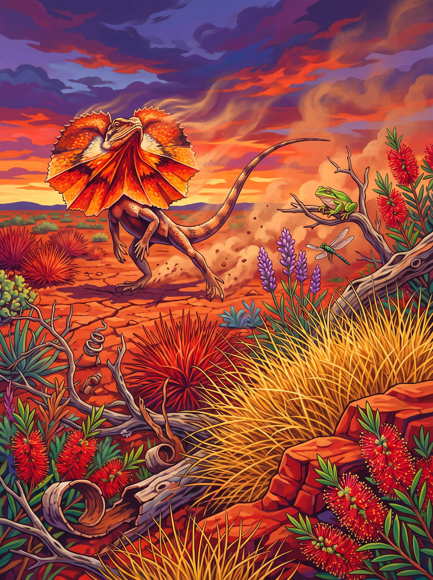 The Frilled Lizard Makes a Scene