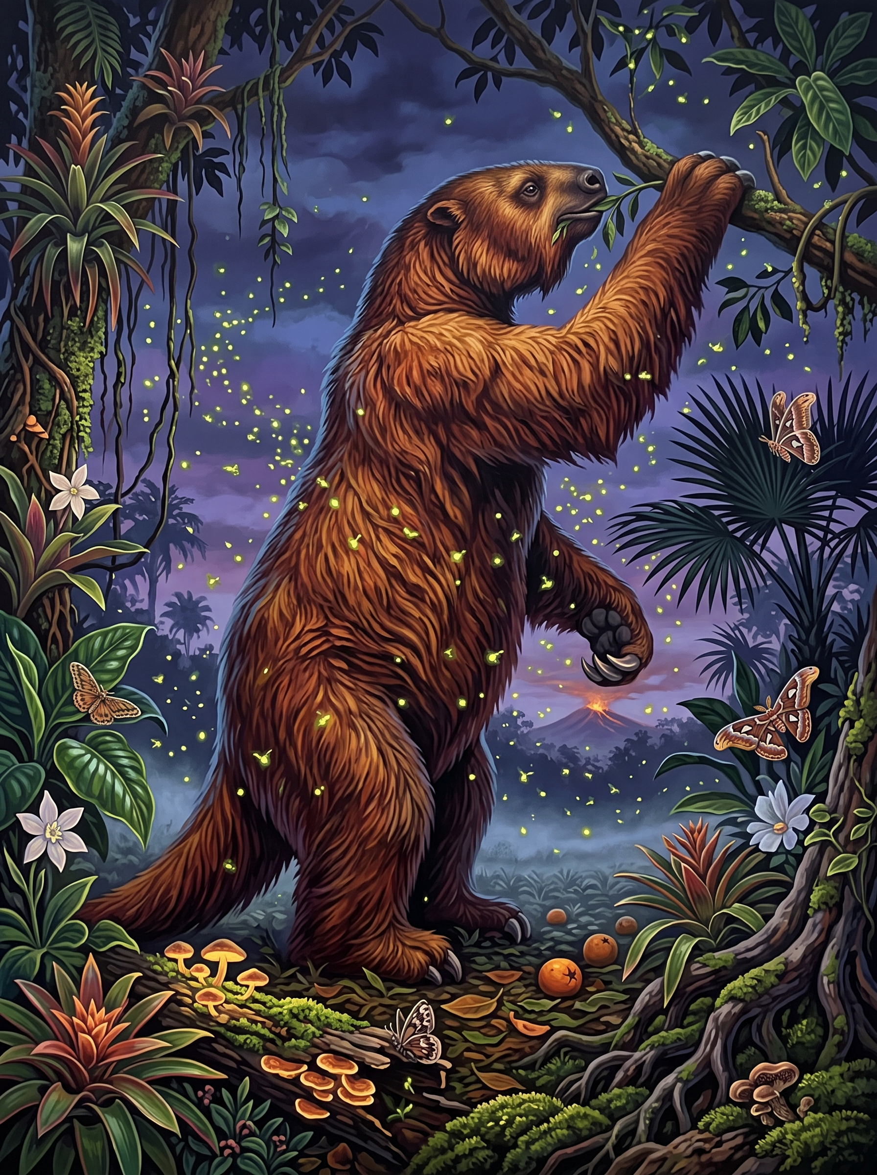 Giant Ground Sloth, Reaching