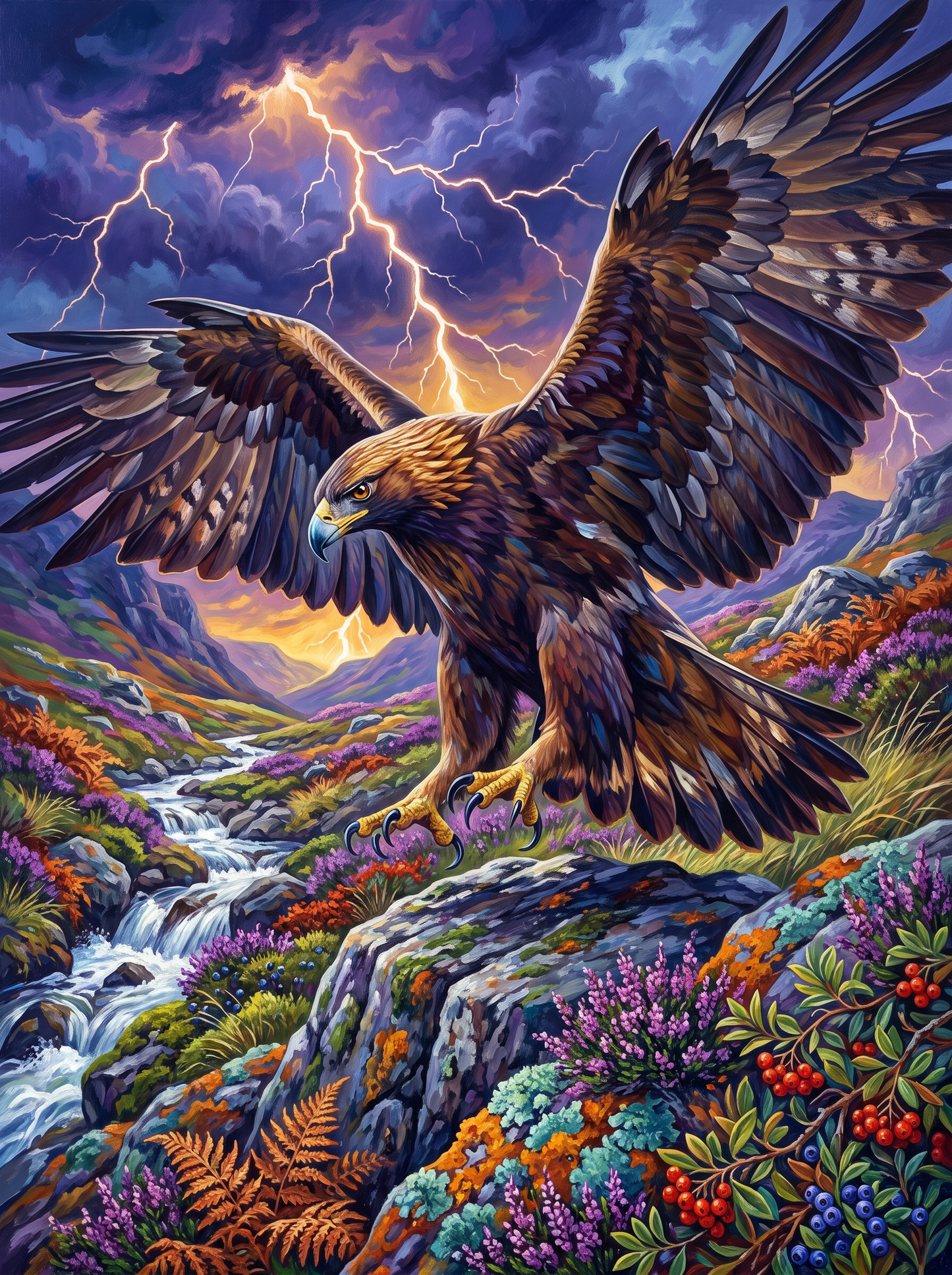 Golden Eagle Rides the Storm