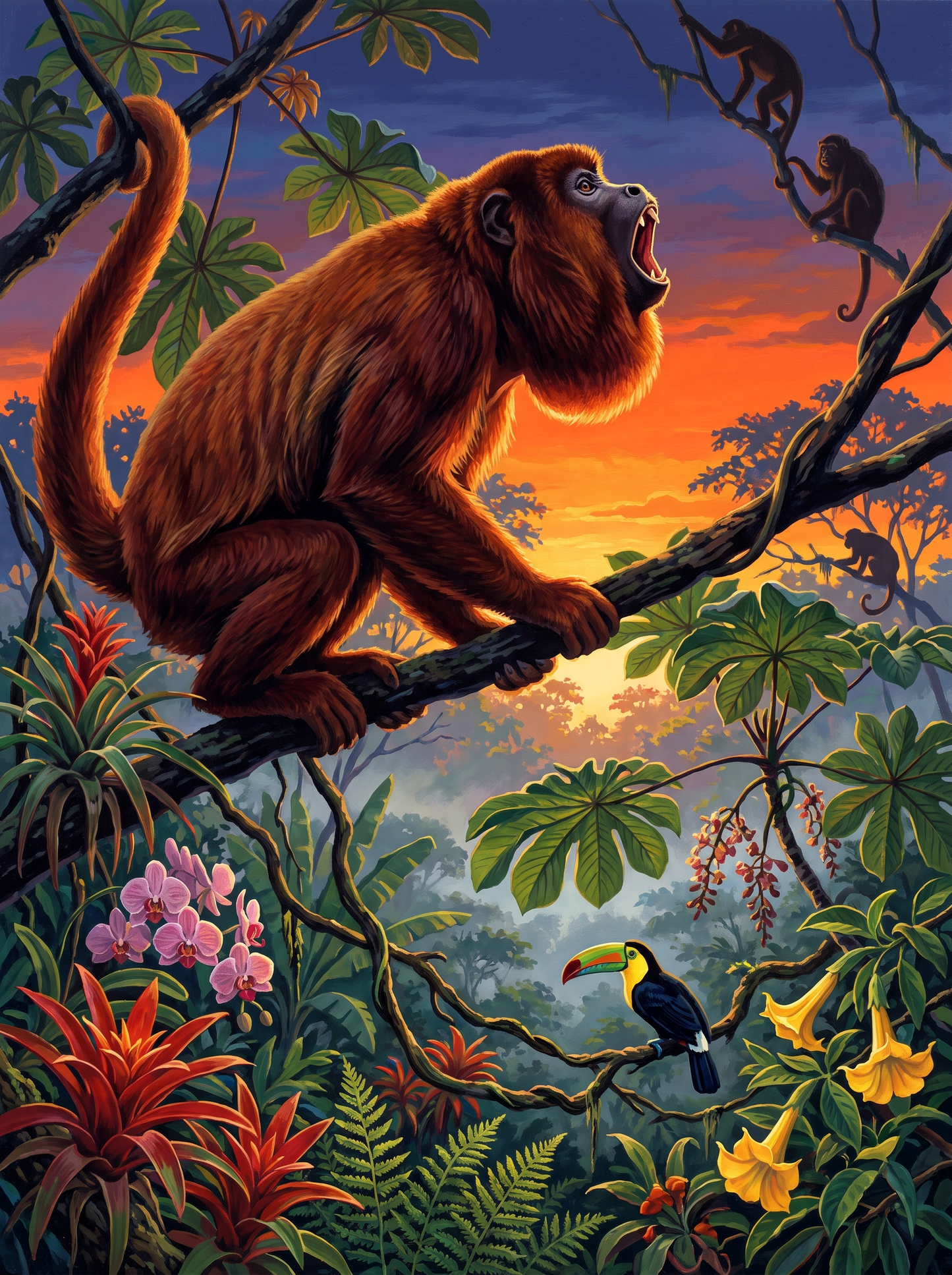 Howler Monkey Wakes the Canopy