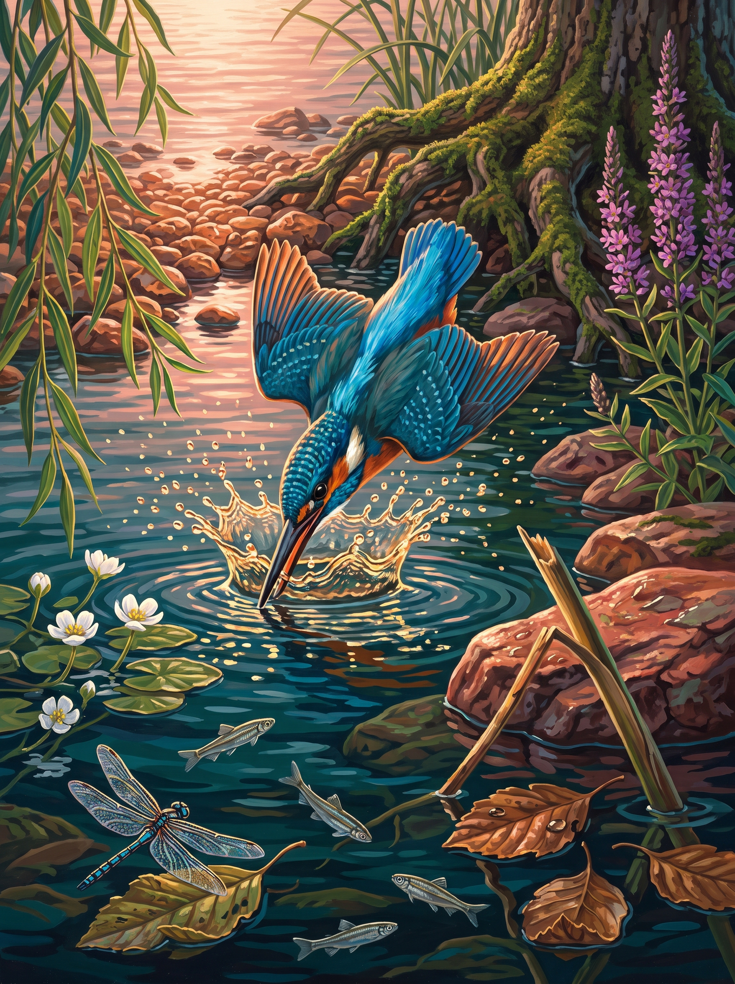 The Kingfisher Breaks the Water