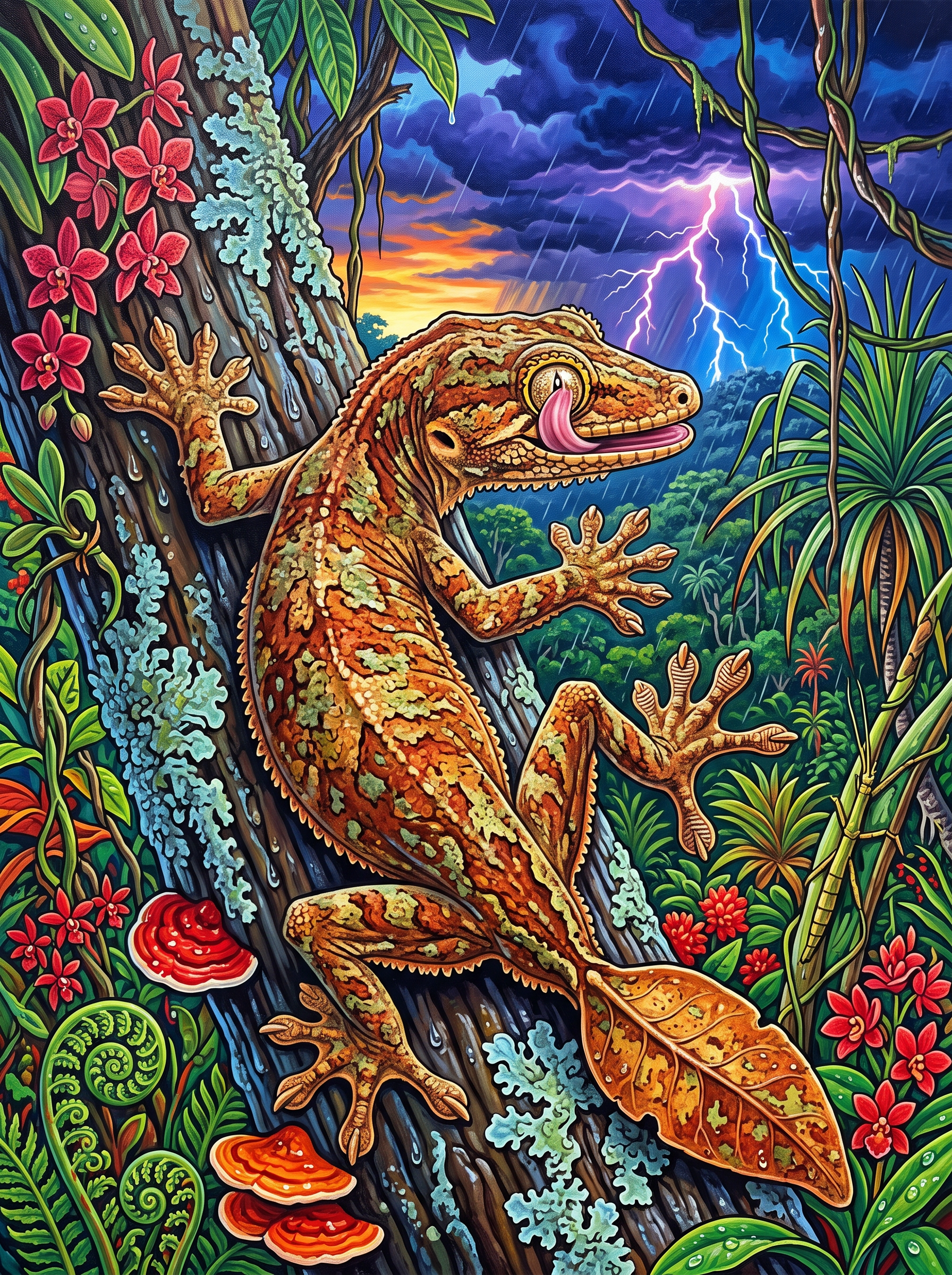 Leaf-Tailed Gecko in the Lightning