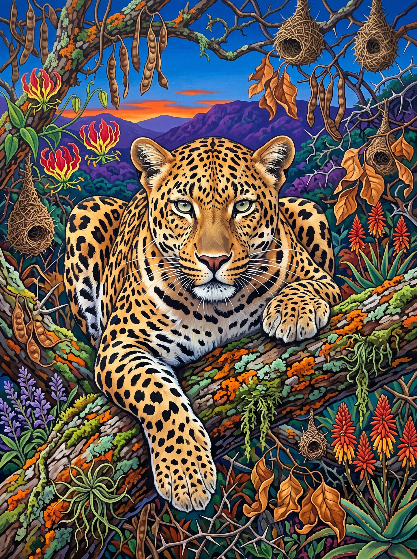 Leopard Along the Branch