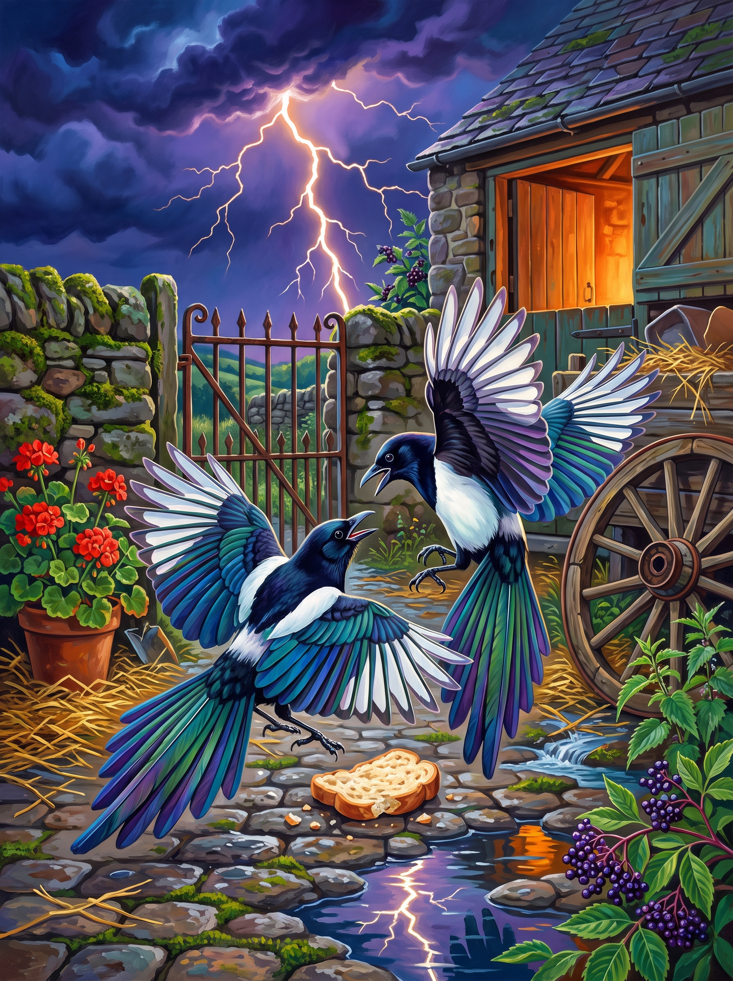 Magpies Falling Out