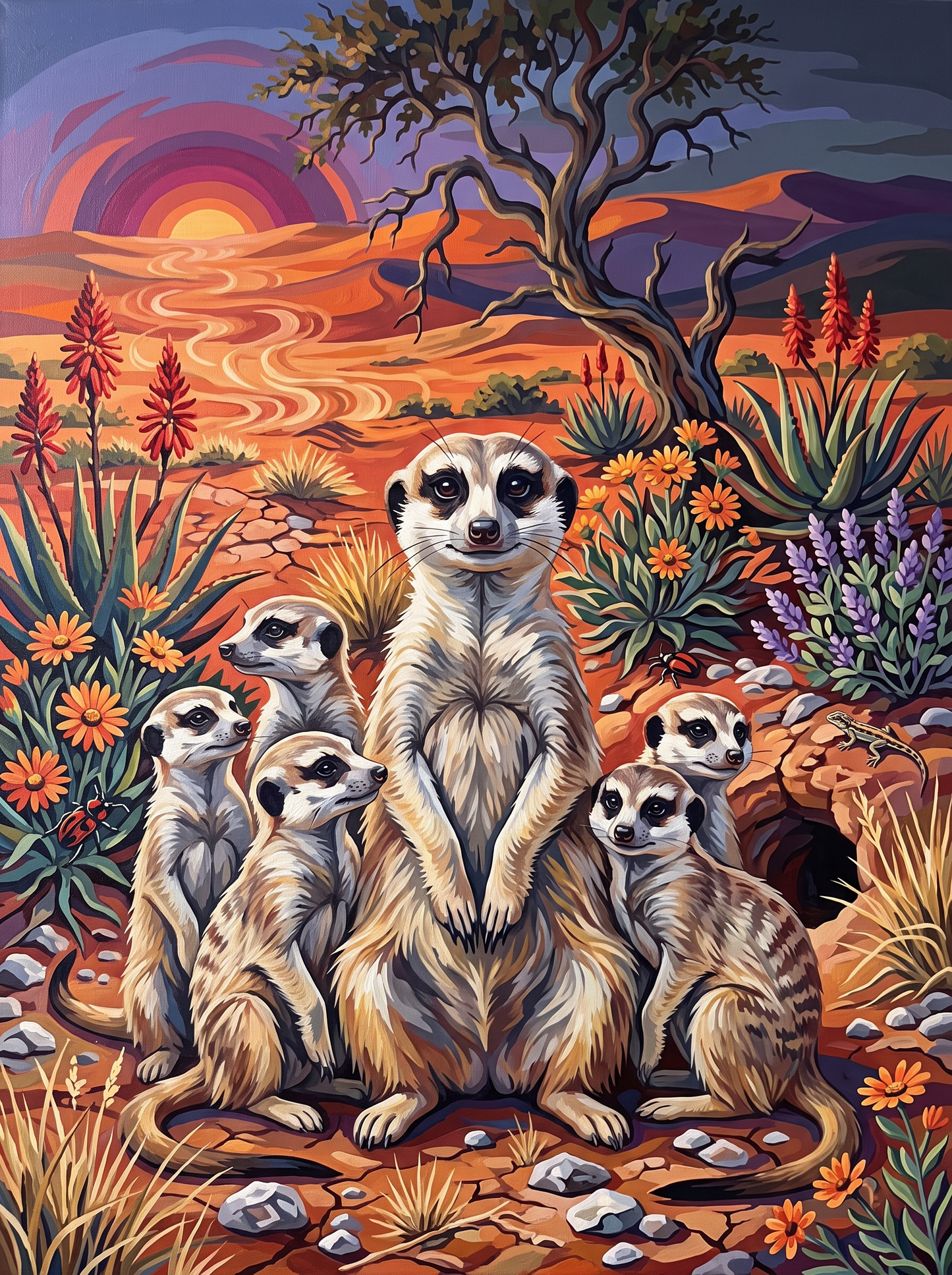 The Meerkats All Stand Up