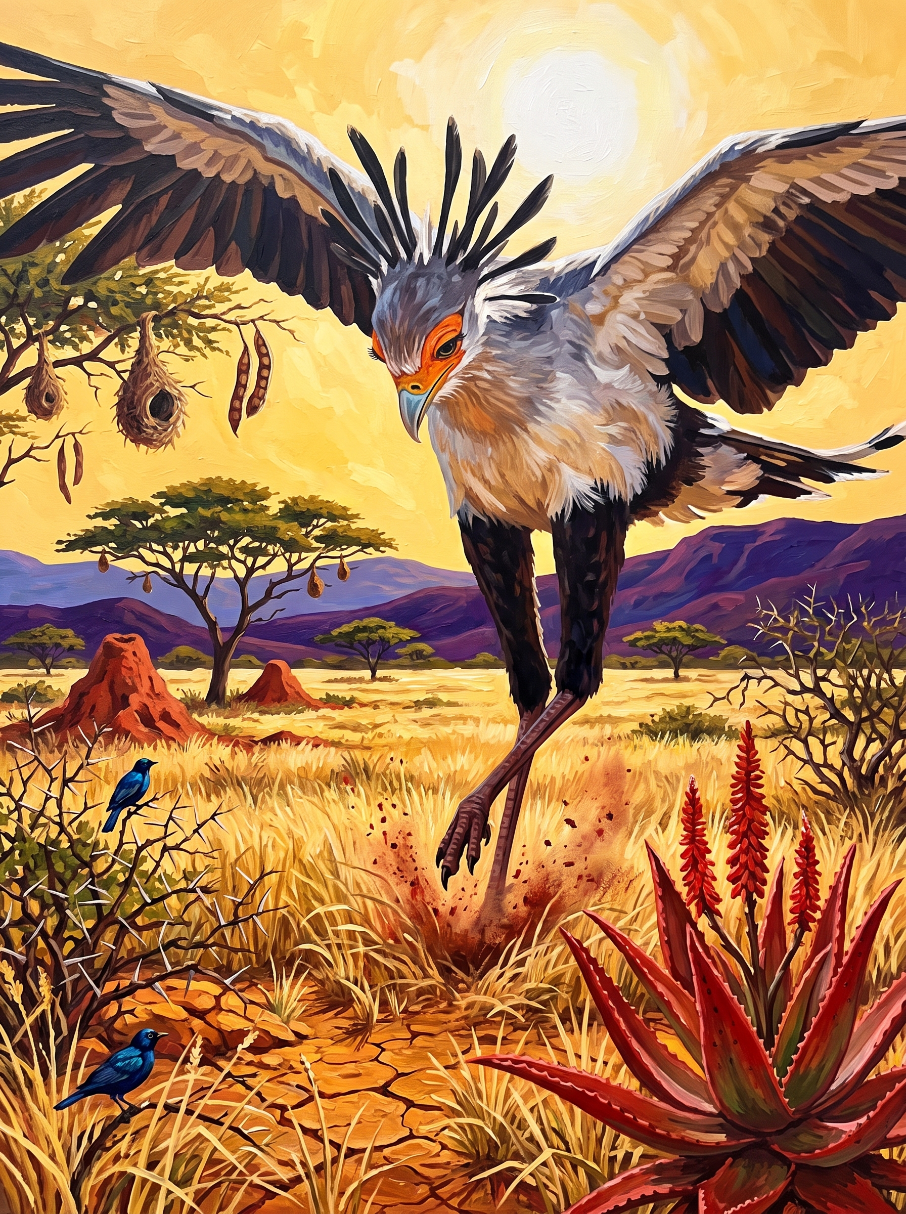 The Secretary Bird Strikes