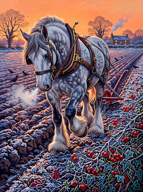 The Shire Horse Turns the Furrow