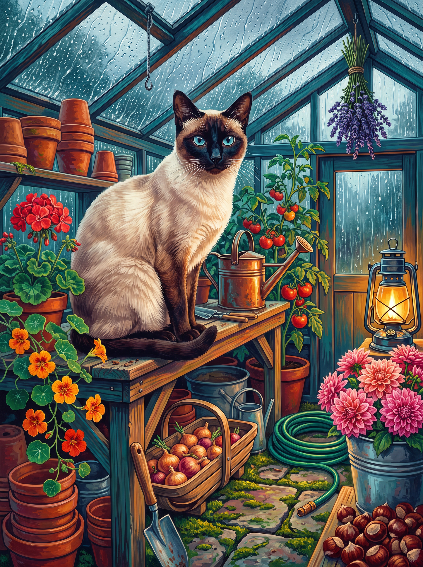 Siamese in the Glasshouse