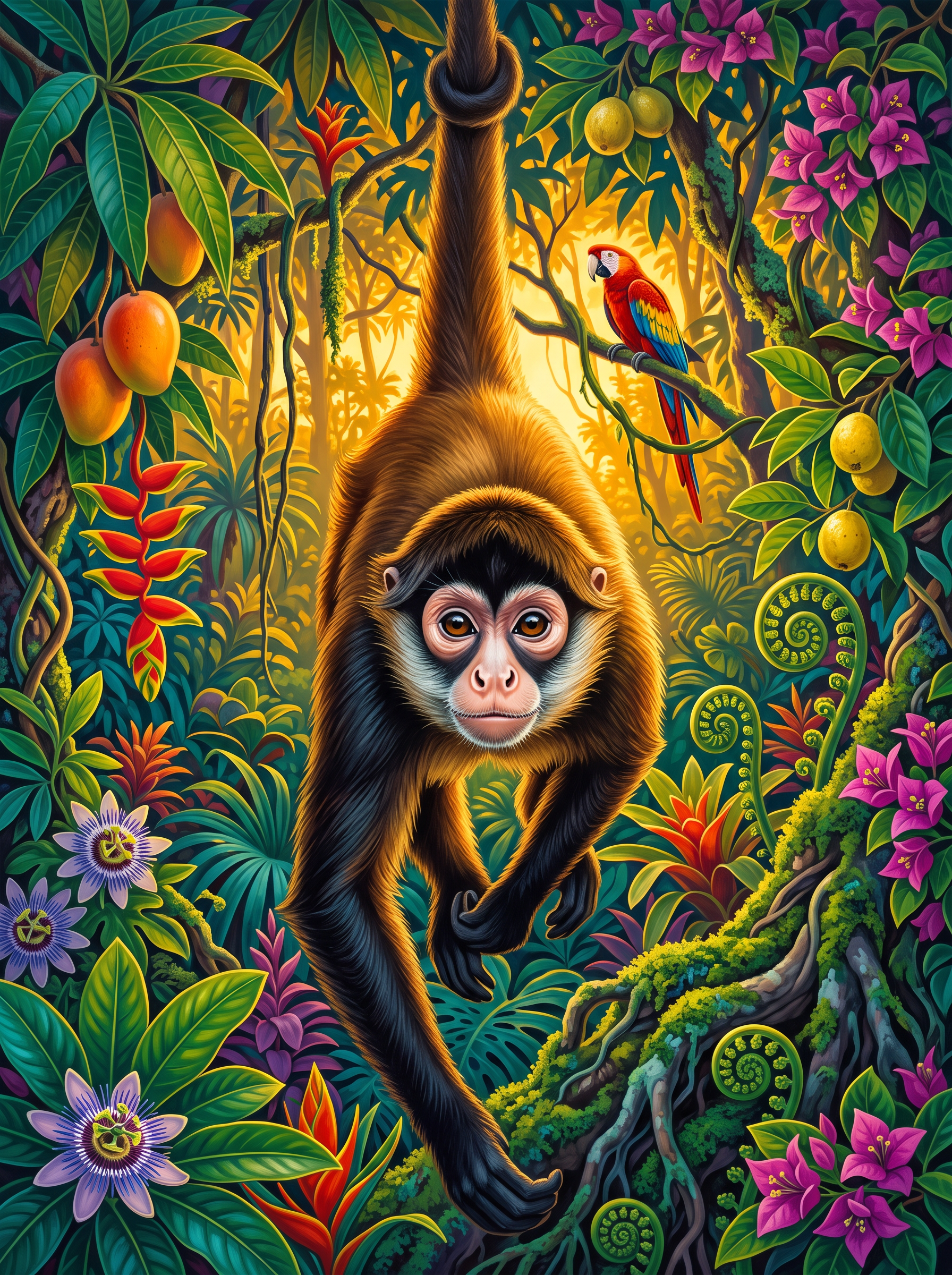 Spider Monkey, Tail First