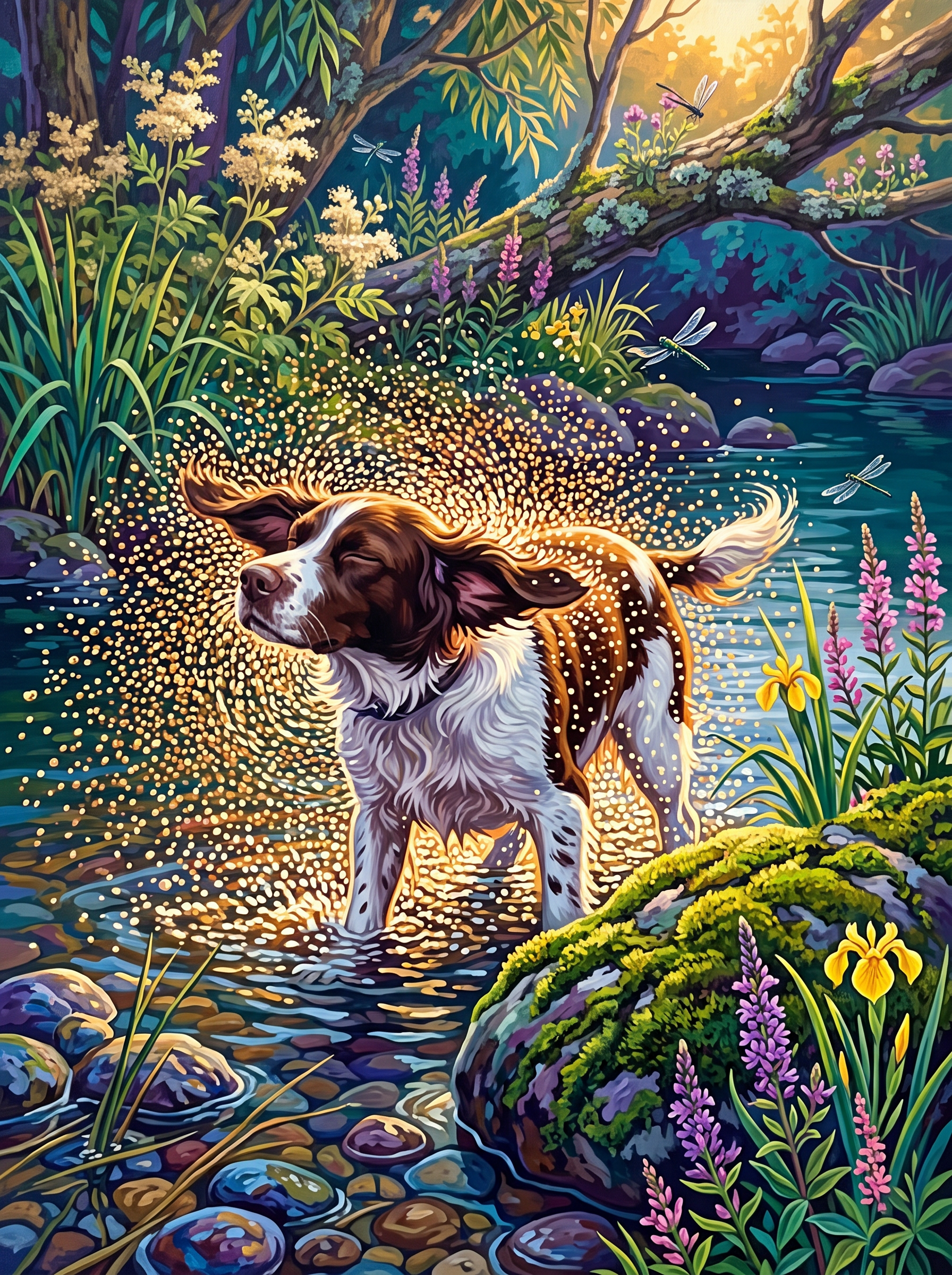 The Springer Shakes Off the River