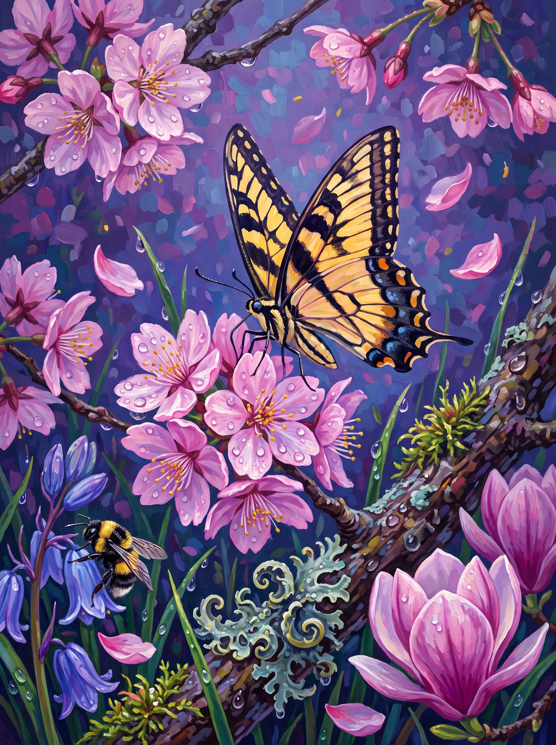 Swallowtail in Falling Blossom