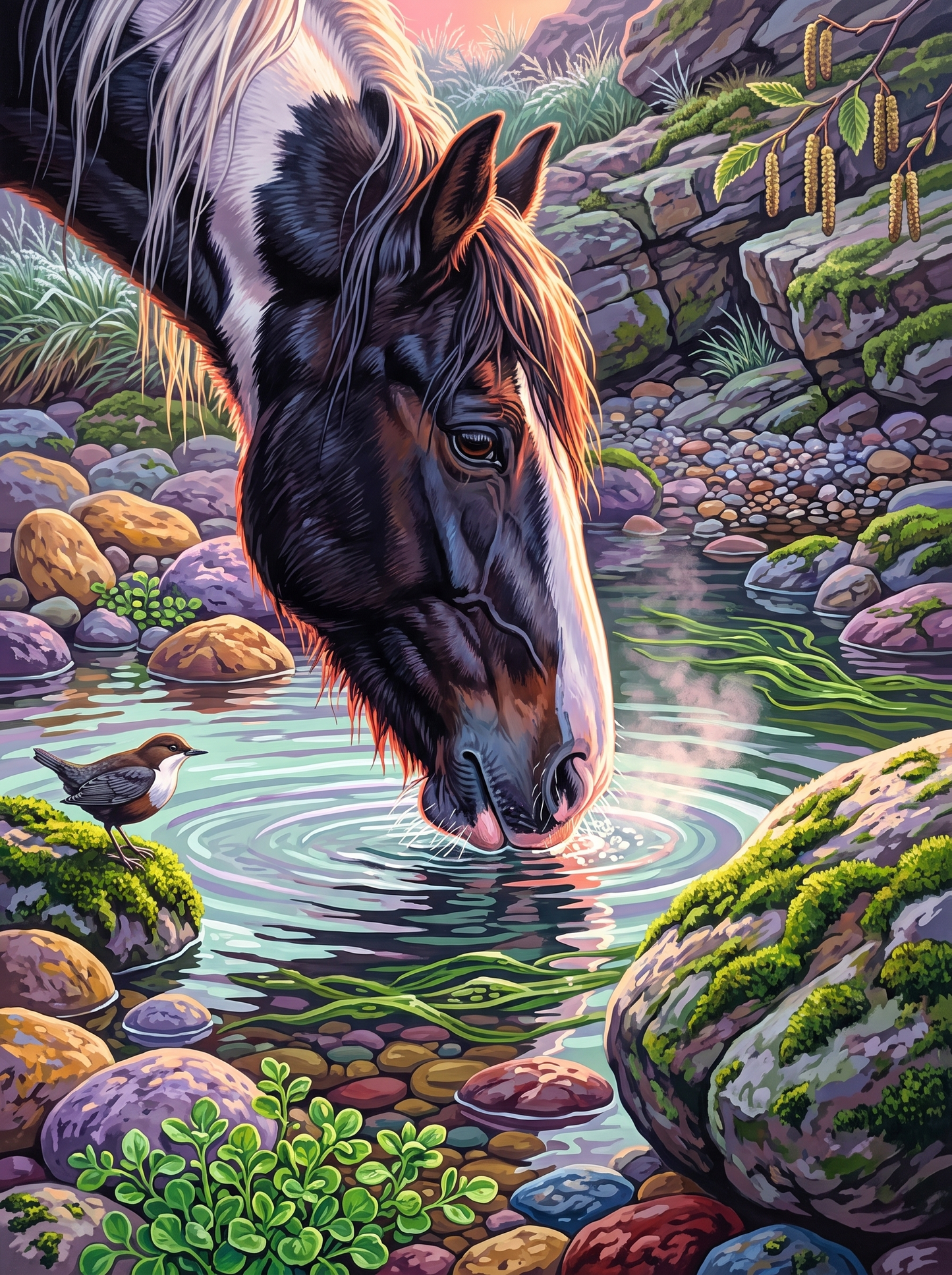 The Stallion Stops to Drink
