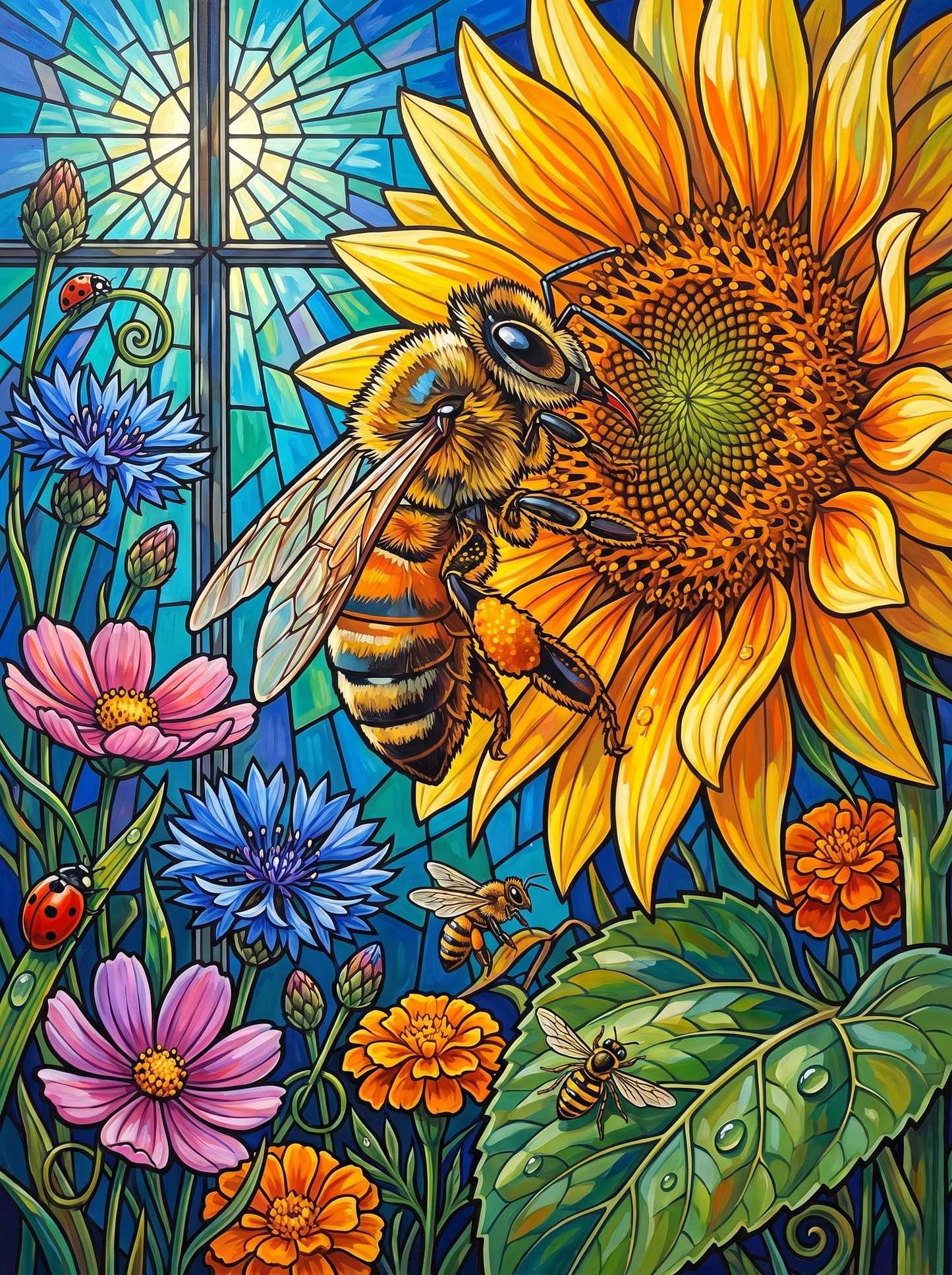 Bee at the Chapel Window