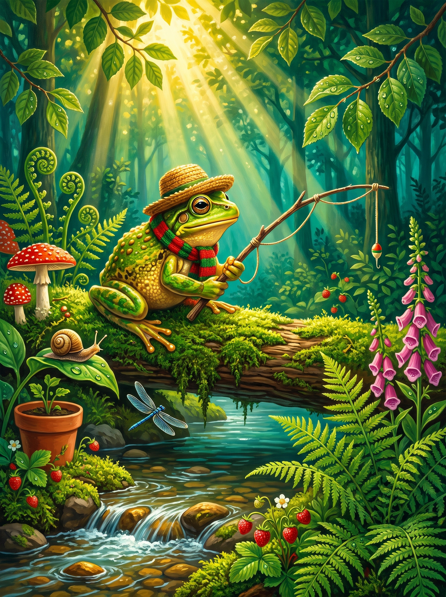 The Frog Goes Fishing