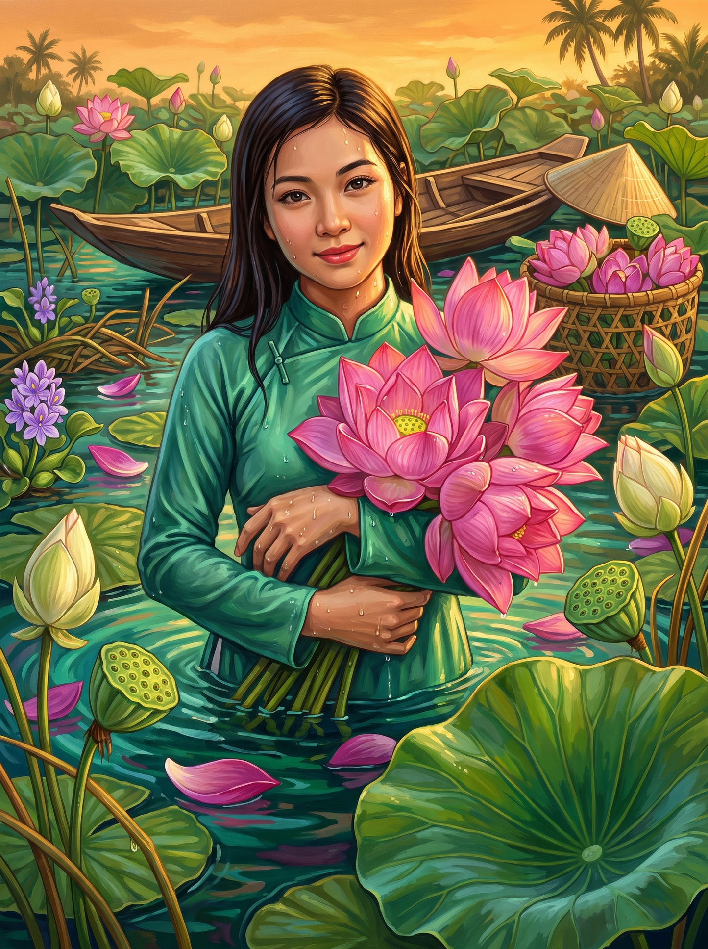 She Carries the Lotus