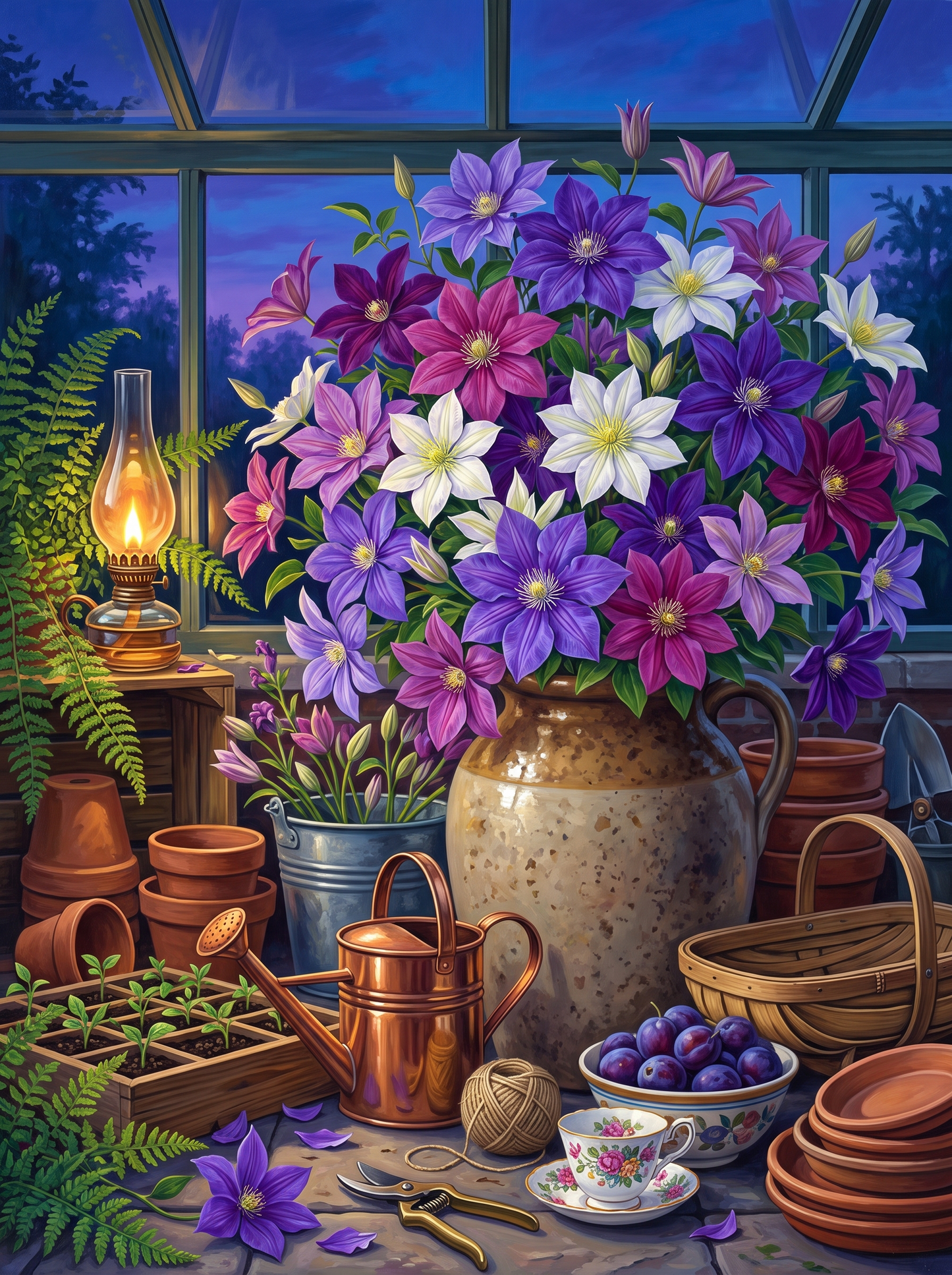 Clematis at Dusk