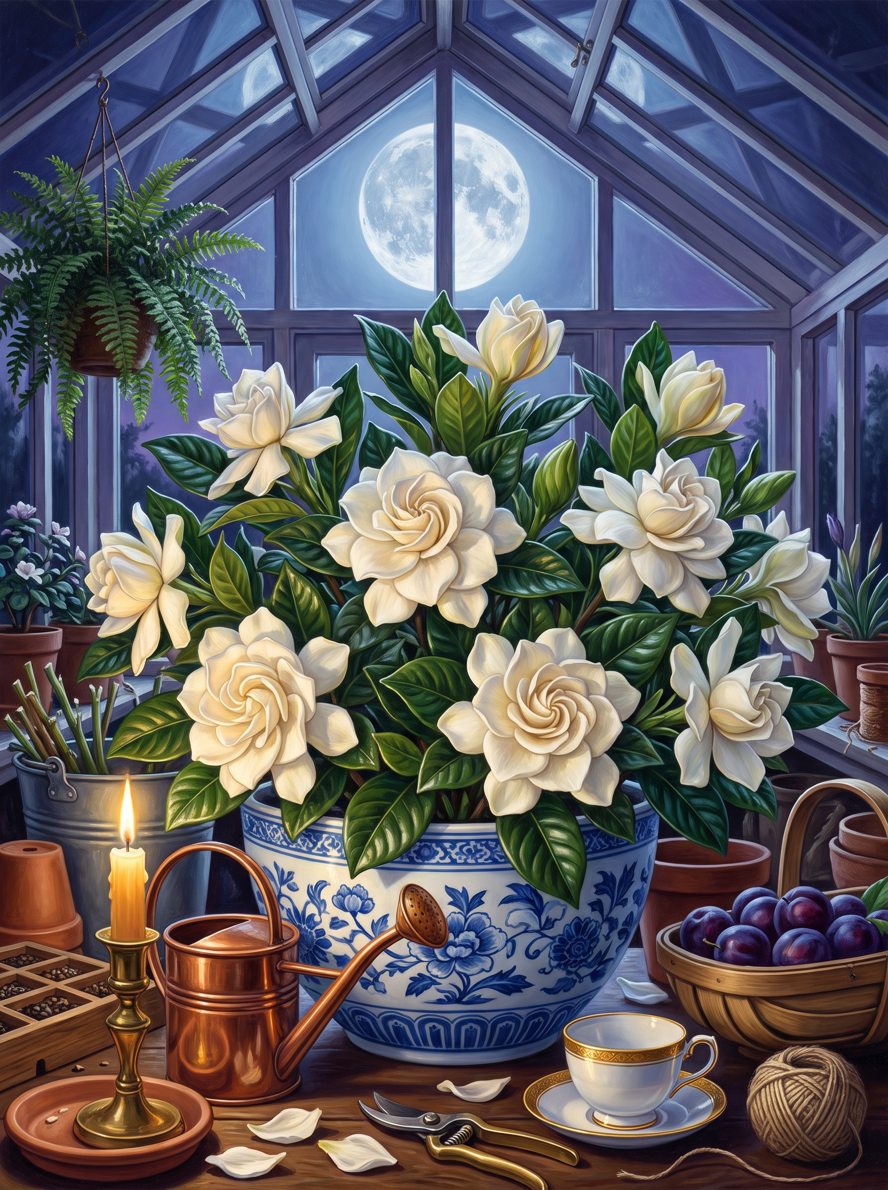 Gardenias Under a Full Moon