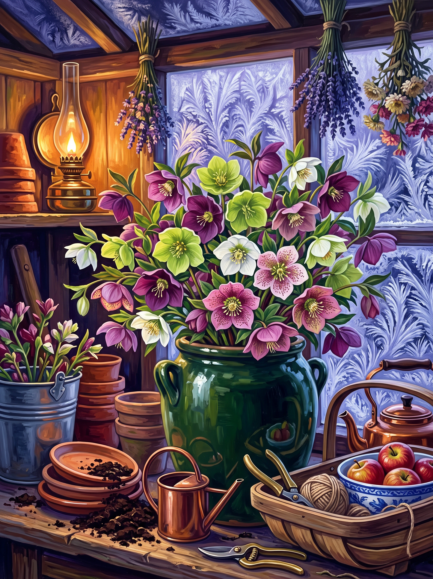 Hellebores in the Hard Frost