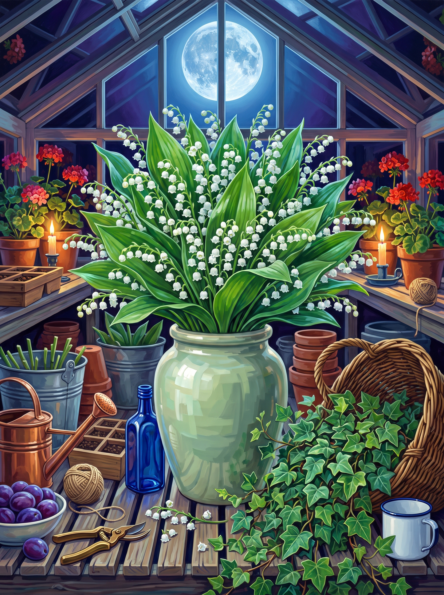 Lily of the Valley by Moonlight