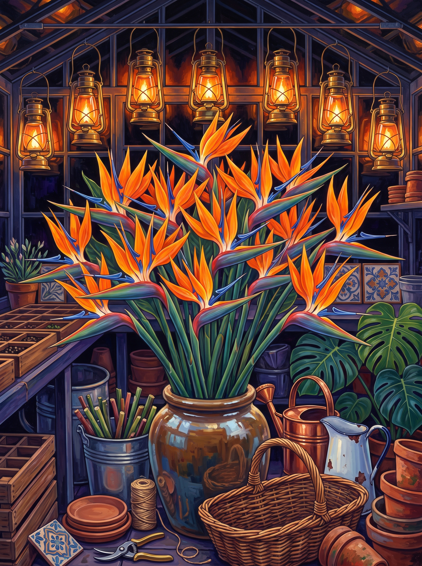 Strelitzia by Lantern Light
