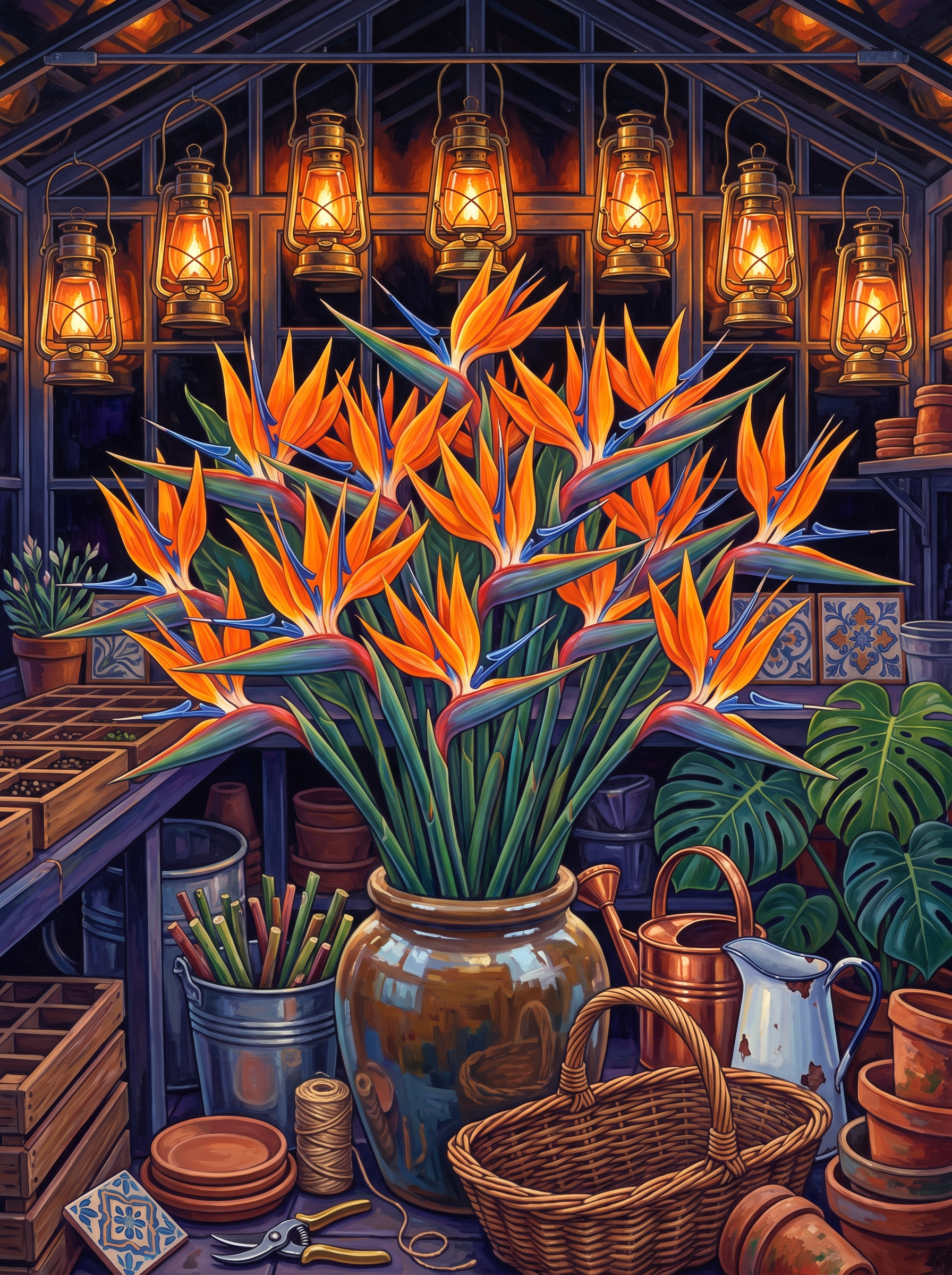 Strelitzia by Lantern Light