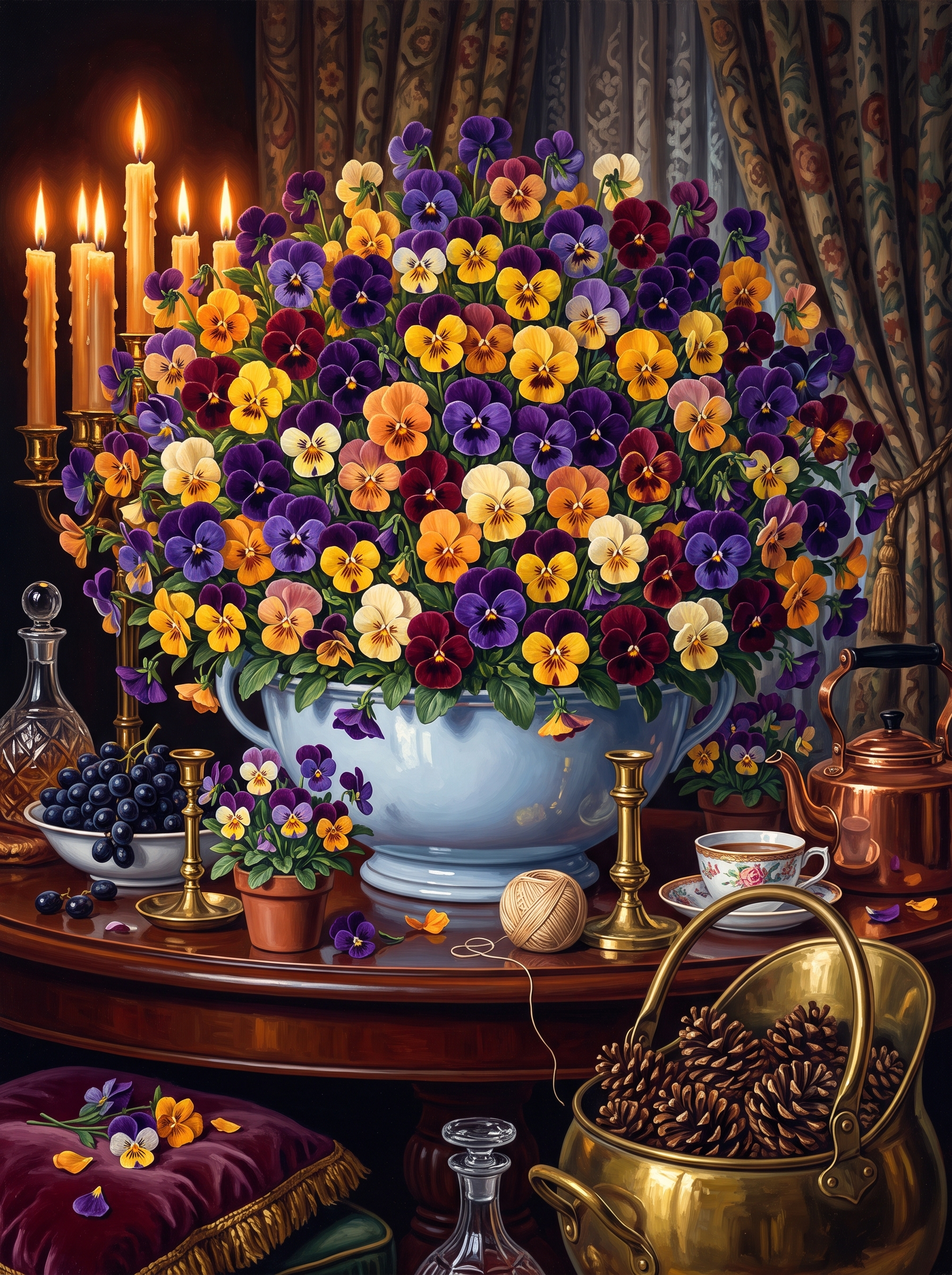 Violas and a Little Candle