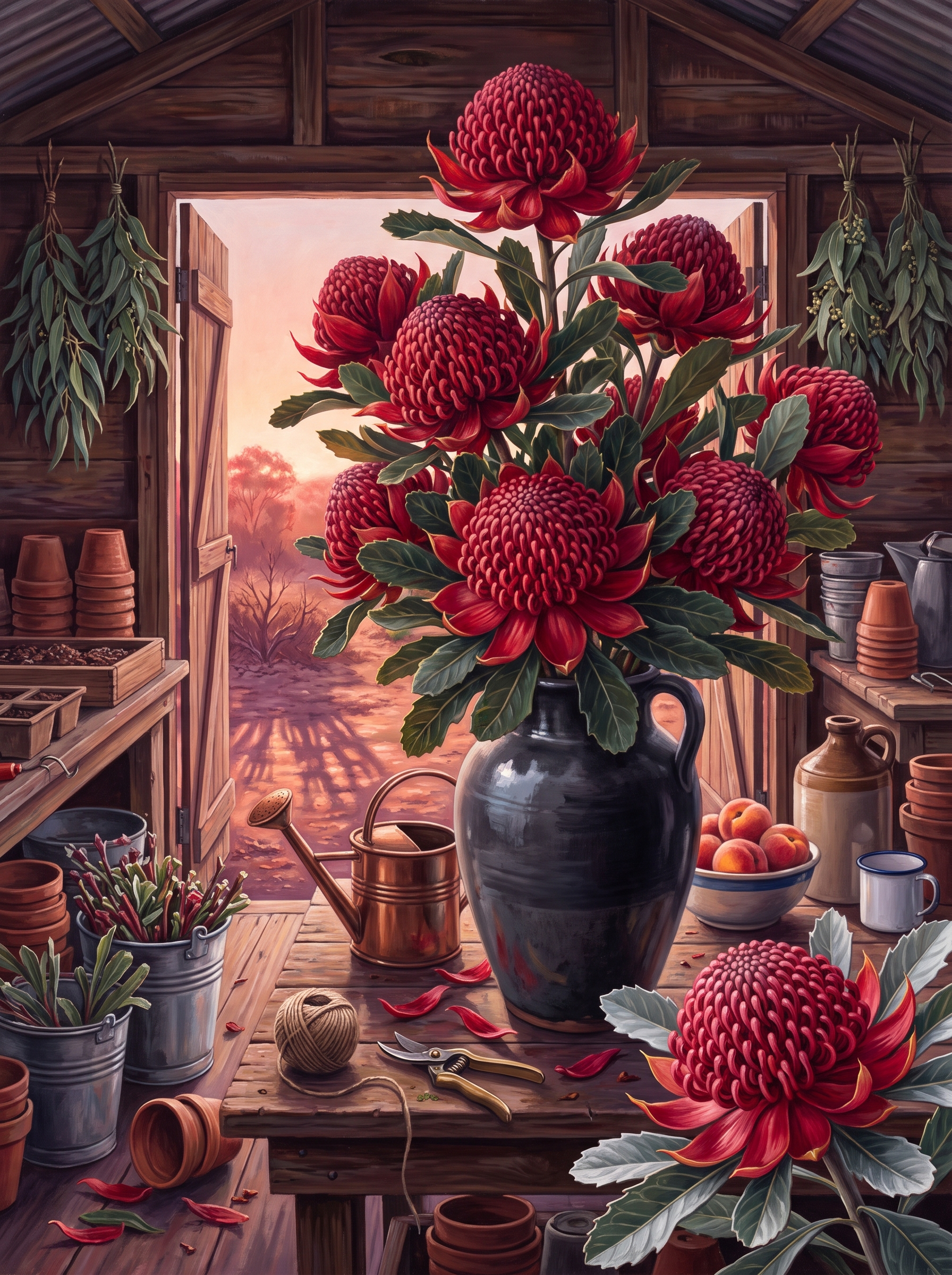 Waratah in the Shimmering Heat