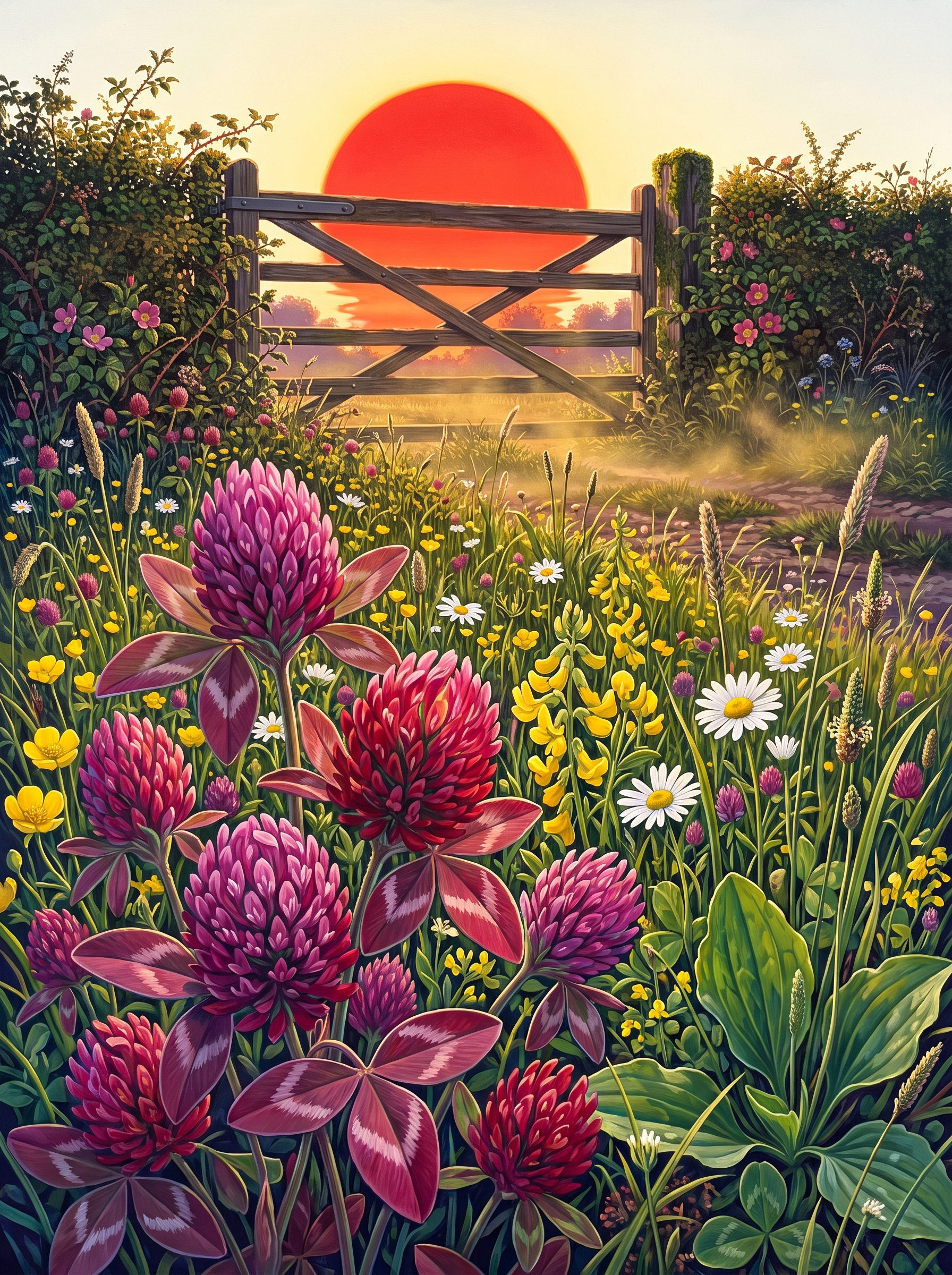Red Clover in the Summer Heat