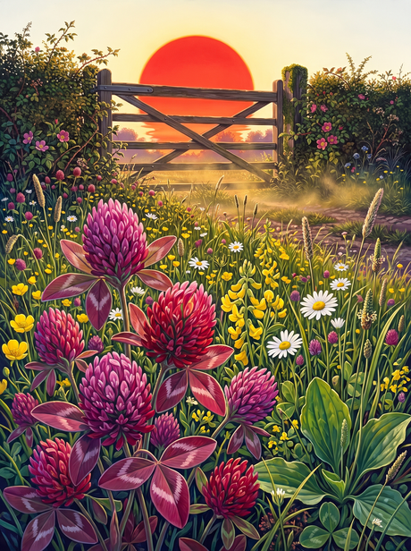 Red Clover in the Summer Heat