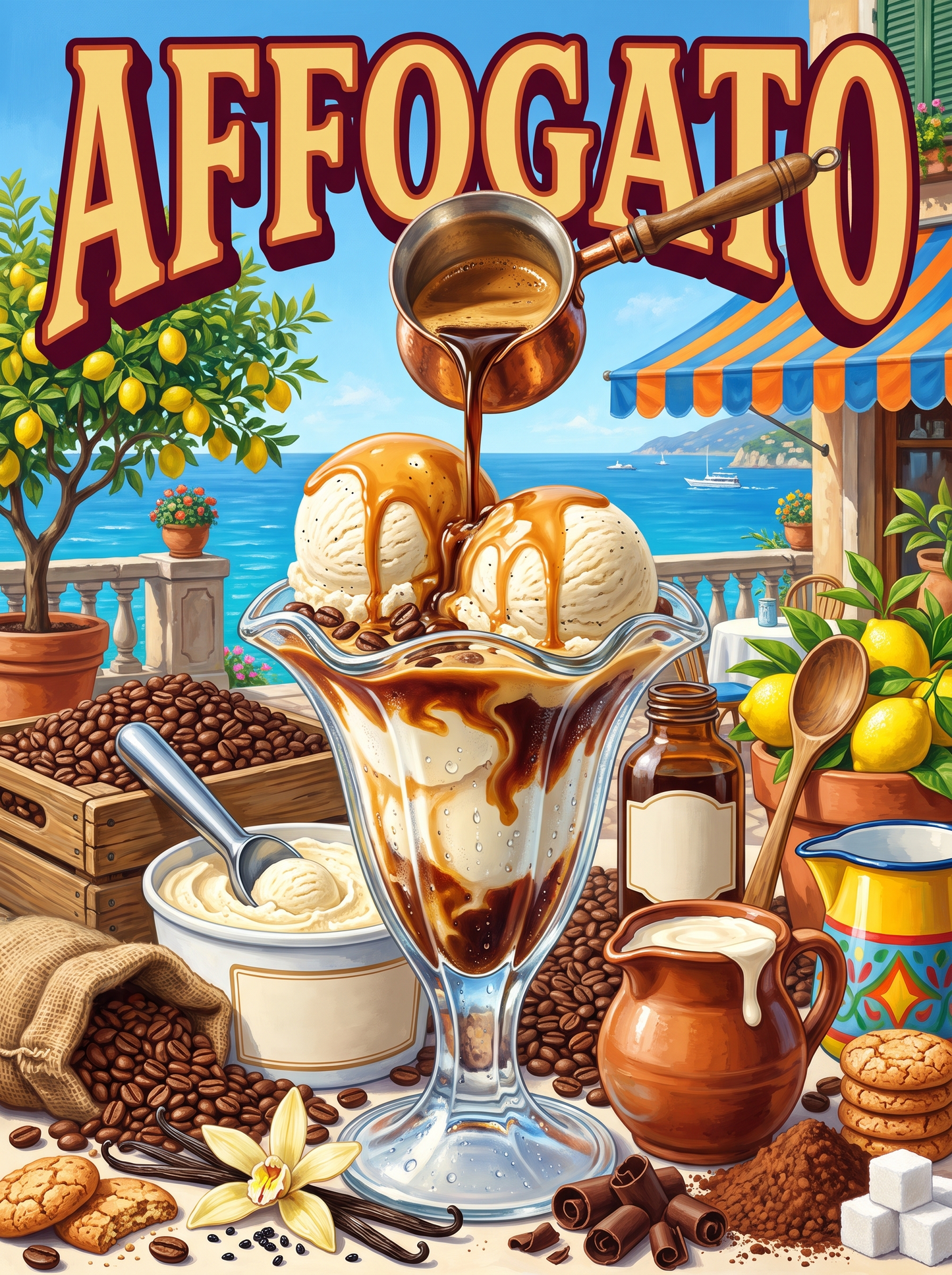 Affogato on a Seaside Terrace