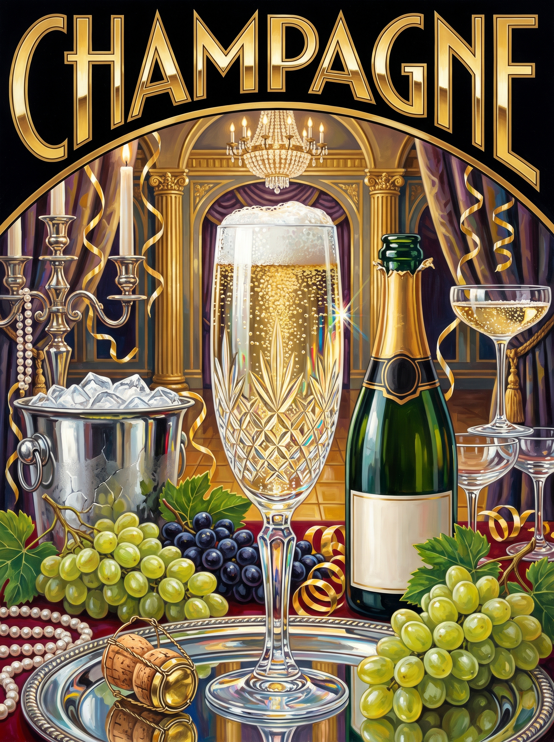 Champagne in the Gilded Salon