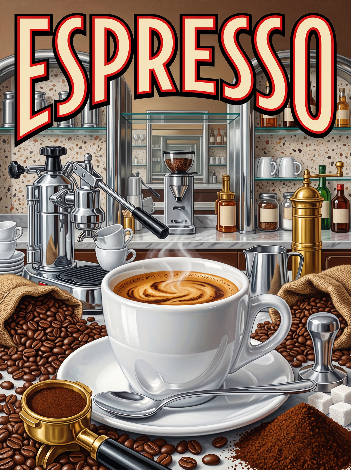 Espresso at the Chrome Lever Bar