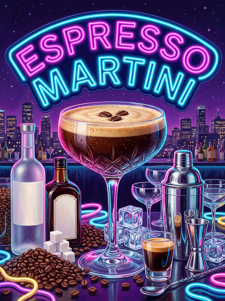Espresso Martini in Neon