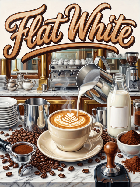 Flat White at the Barista Counter